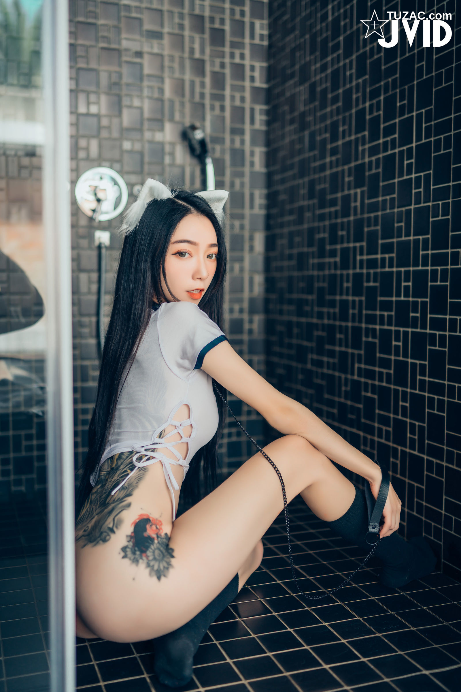 JVID-飘飘-猫娘女友-全真空死库水女仆-足控-激凸透点-2021.02.22