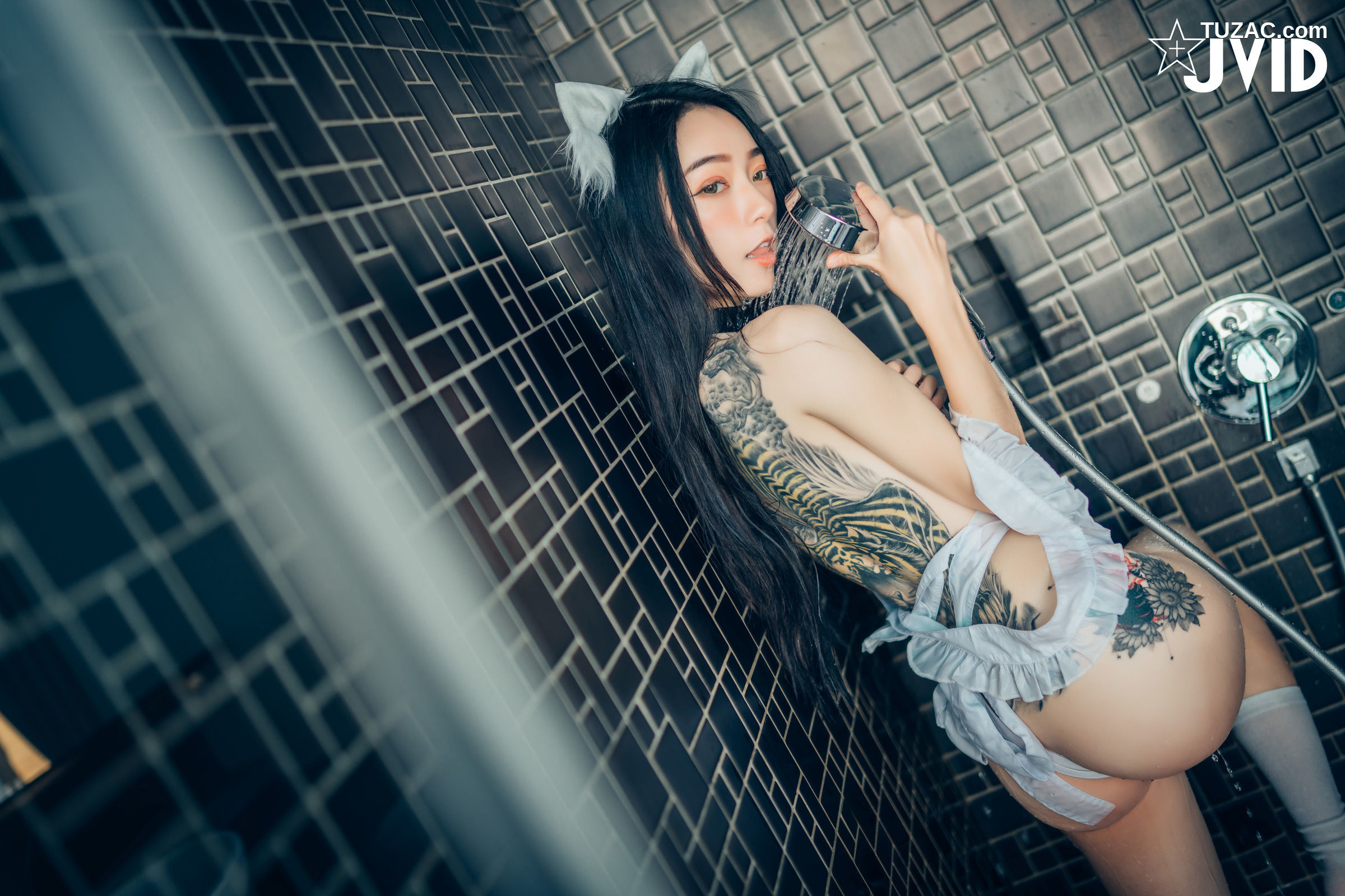 JVID-飘飘-猫娘女友-全真空死库水女仆-足控-激凸透点-2021.02.22