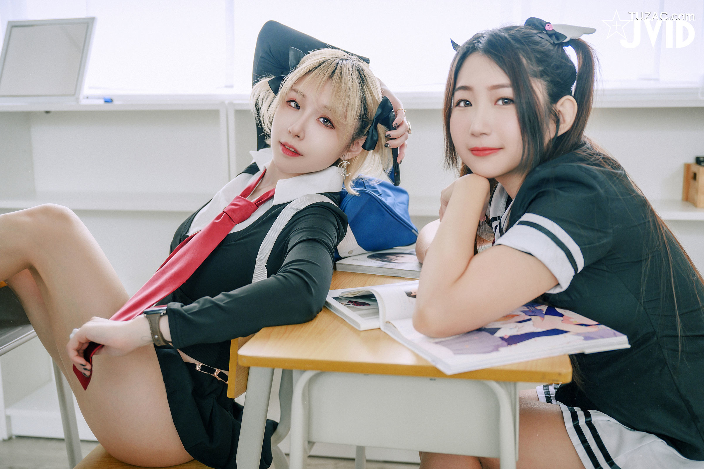 JVID-黎菲儿-黎茉-情欲校园补考日-女学生在教室嬉闹-相互探索身体-性欲高涨-2023.03.27