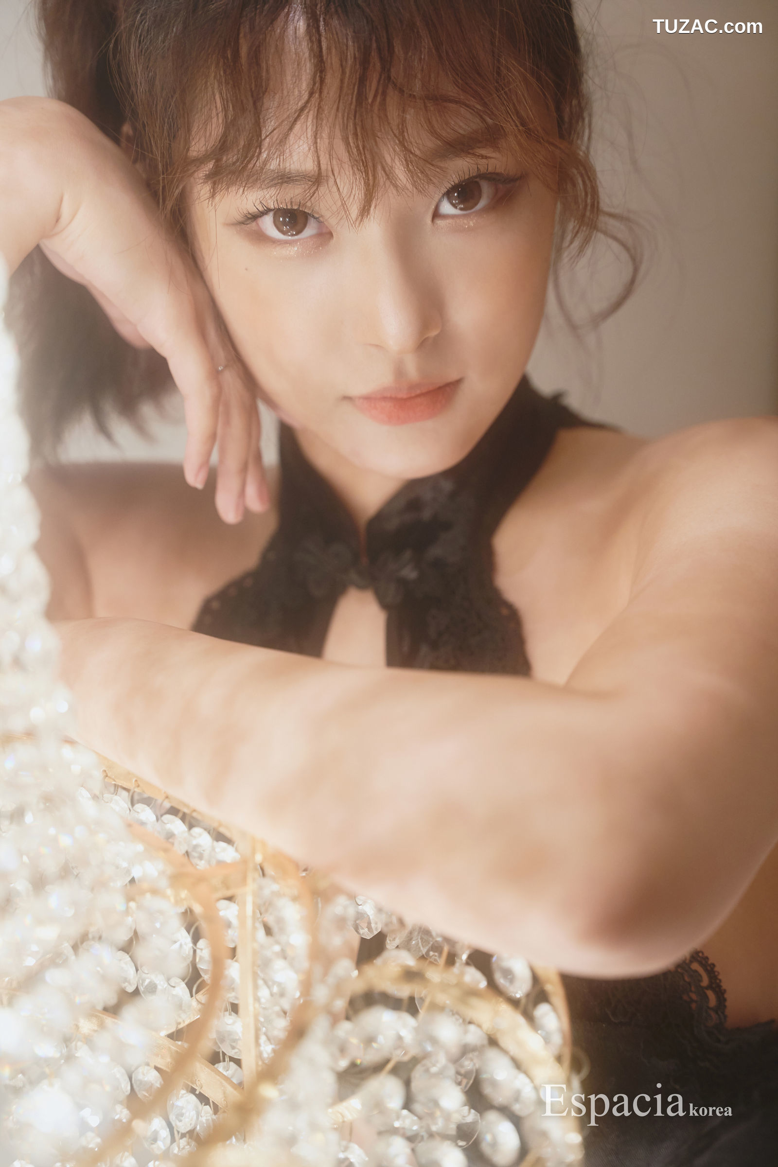 Kim-Gap-ju-김갑주-黑蕾丝短连衣裙-ESP-016