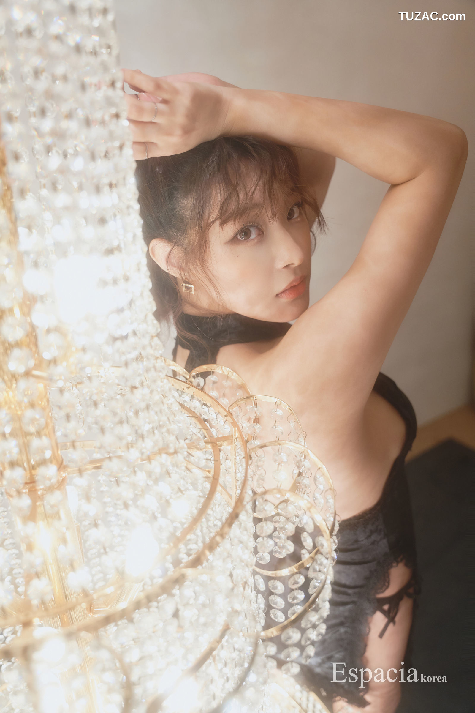 Kim-Gap-ju-김갑주-黑蕾丝短连衣裙-ESP-016