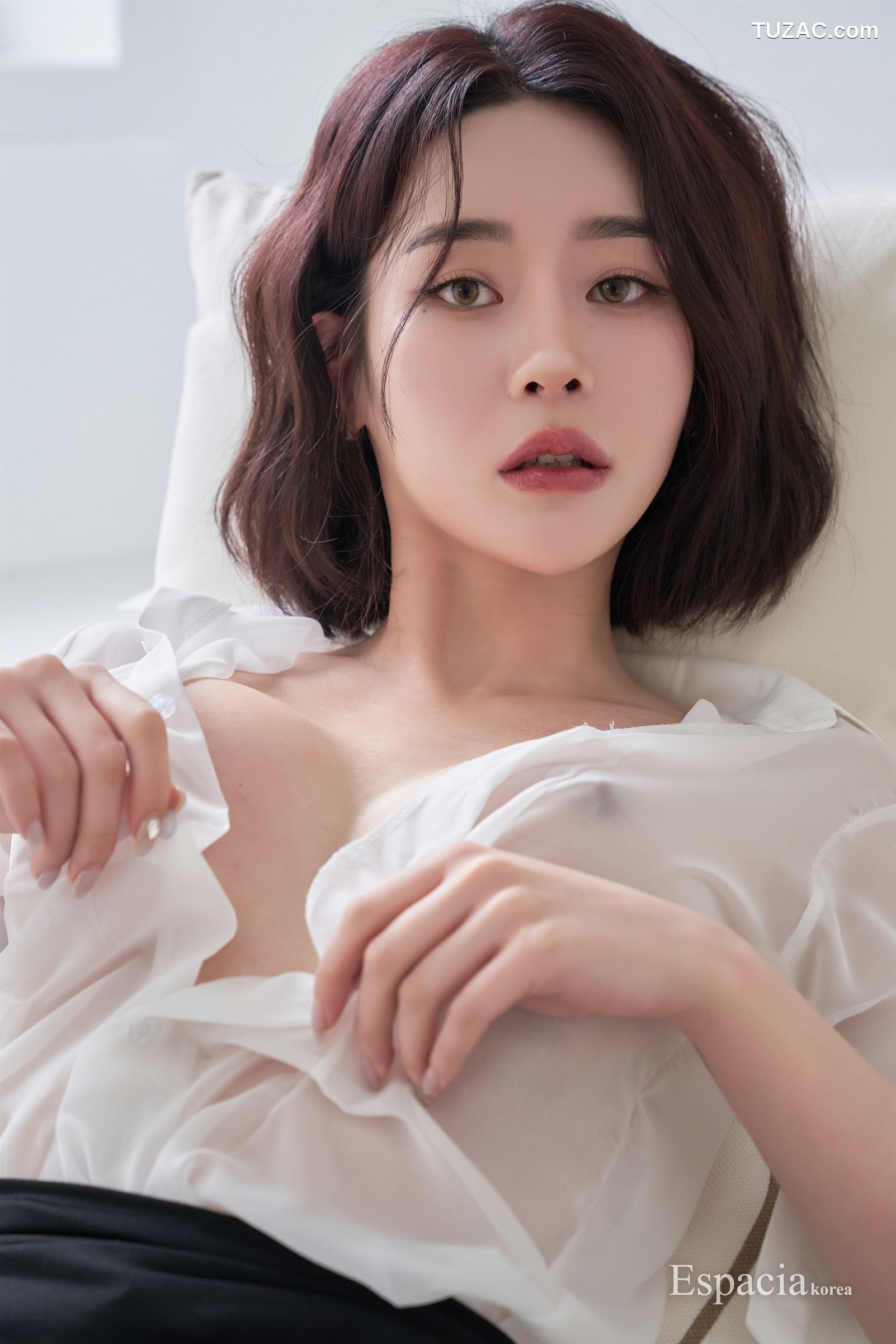 Rahee-EHC-045-白衬衫湿身凸点黑短裙