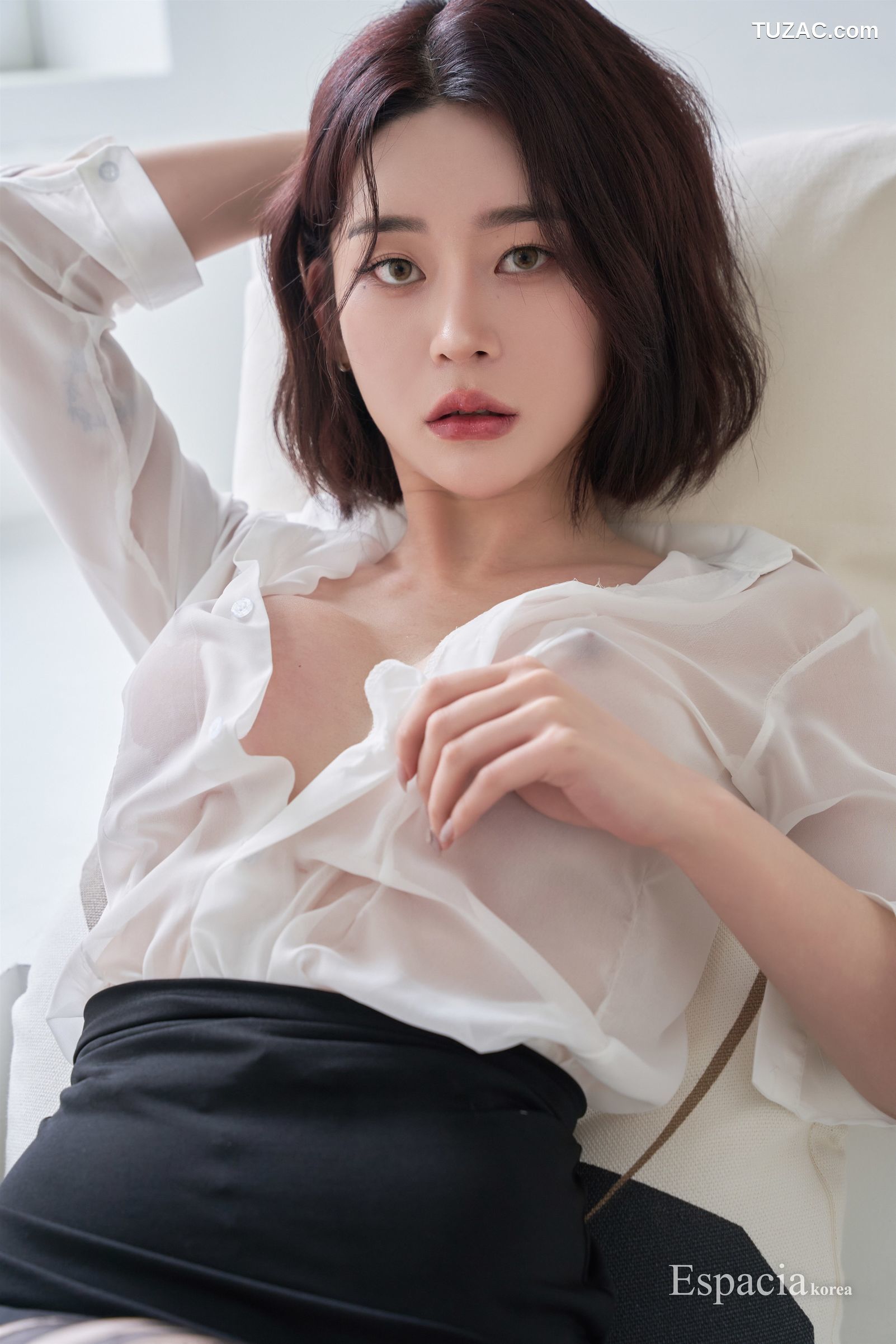 Rahee-EHC-045-白衬衫湿身凸点黑短裙