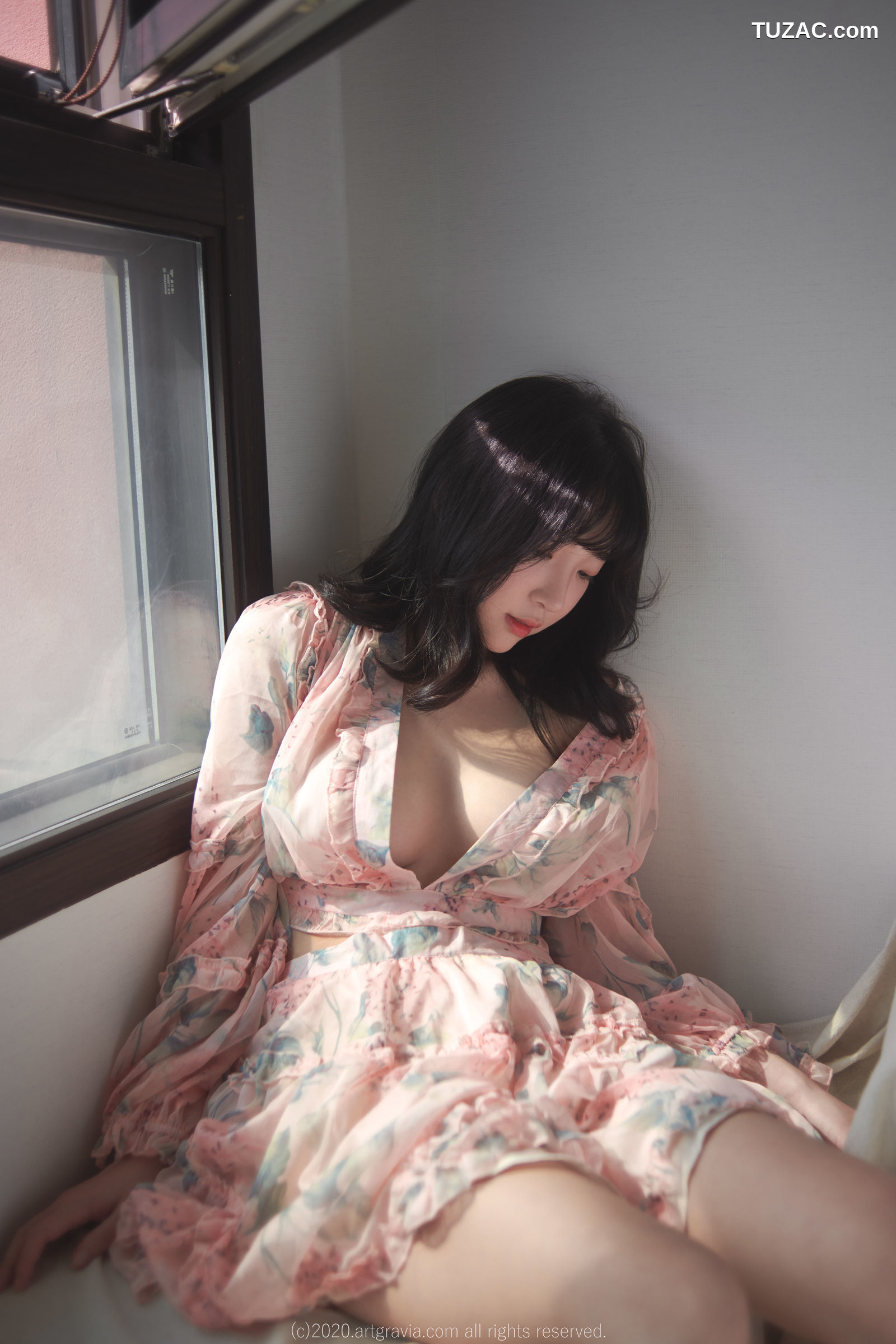 姜仁卿-ARTGRAVIA-164-粉媚睡衣-湿身猫女郎-Inkyung