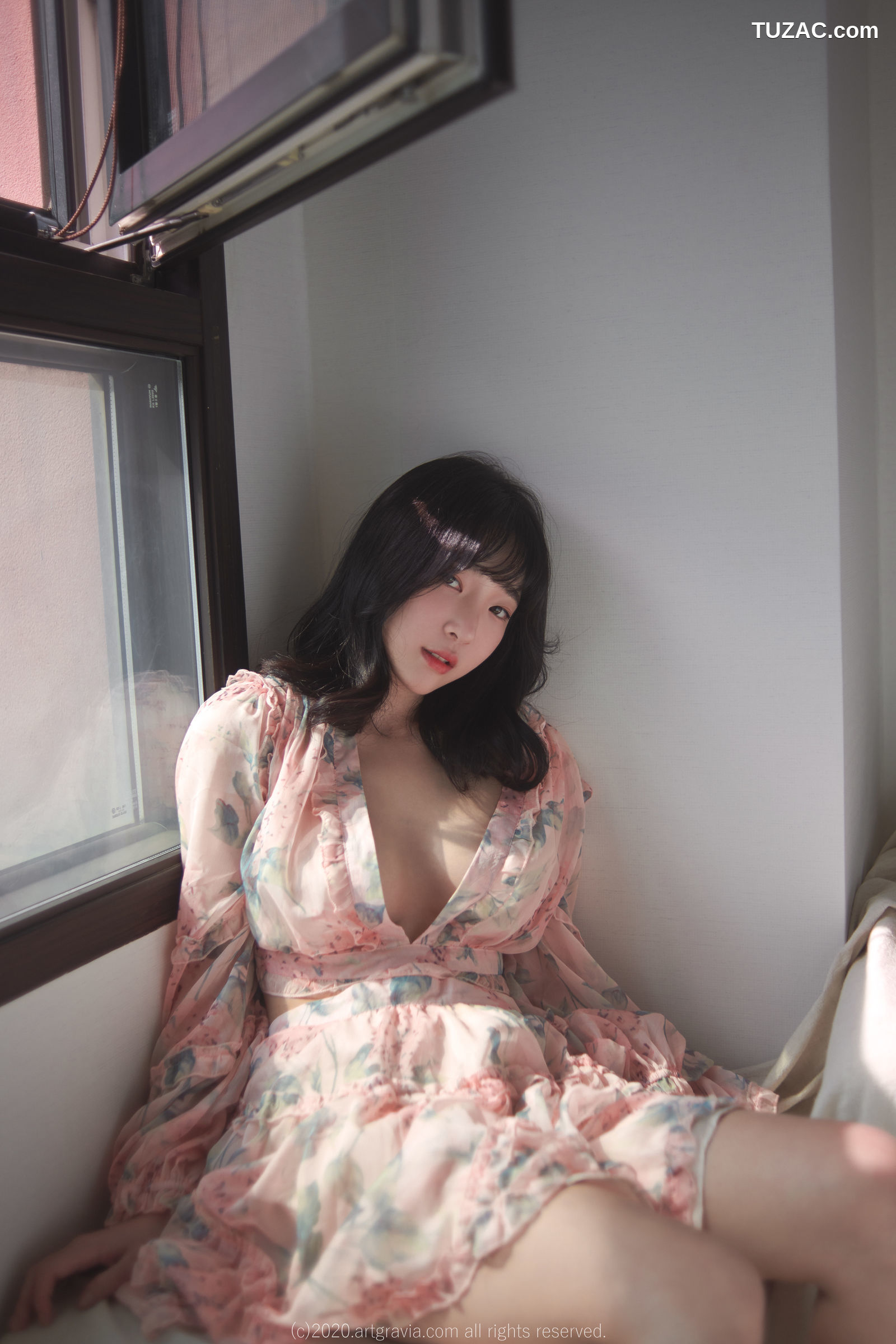 姜仁卿-ARTGRAVIA-164-粉媚睡衣-湿身猫女郎-Inkyung