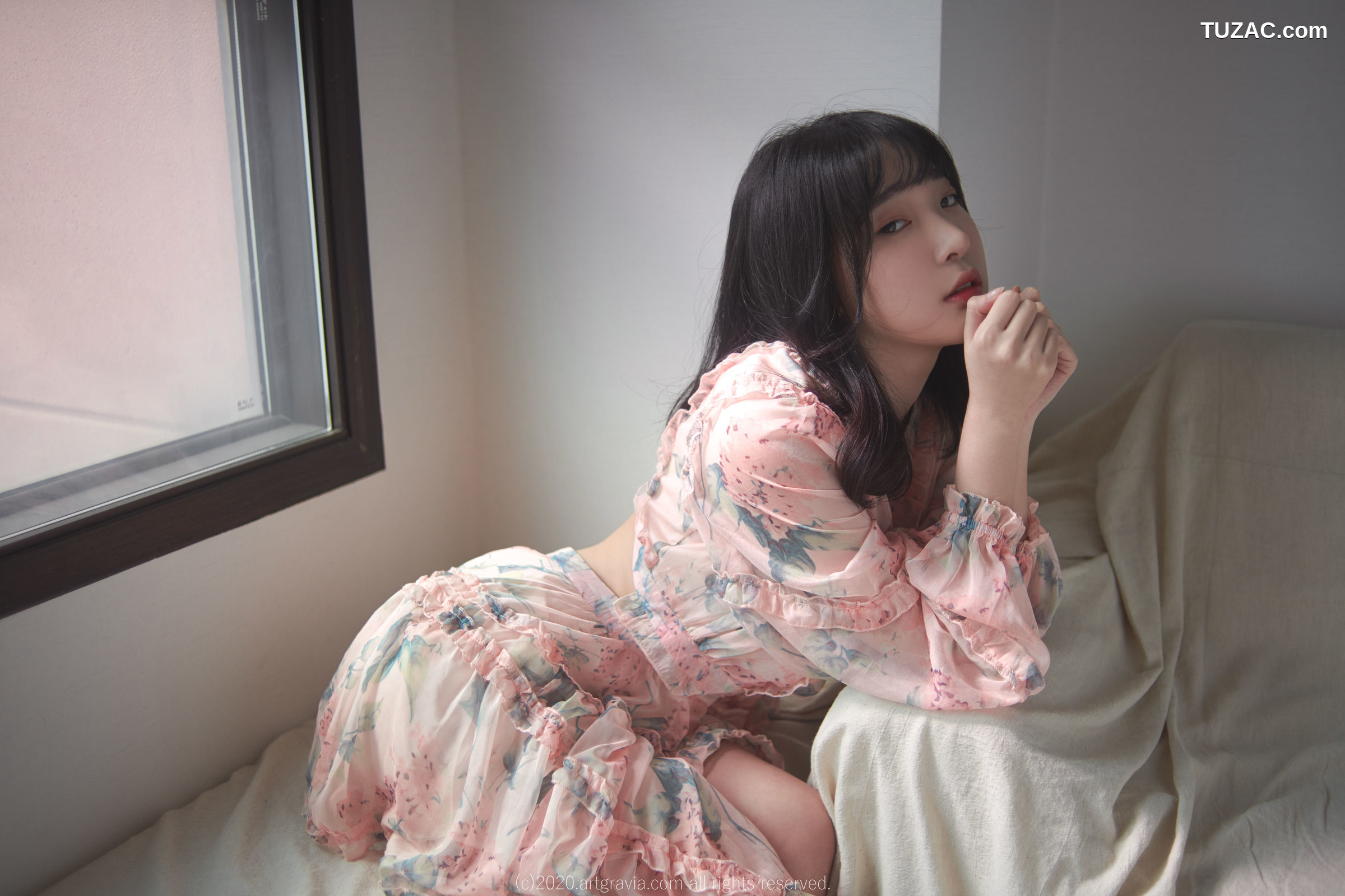 姜仁卿-ARTGRAVIA-164-粉媚睡衣-湿身猫女郎-Inkyung