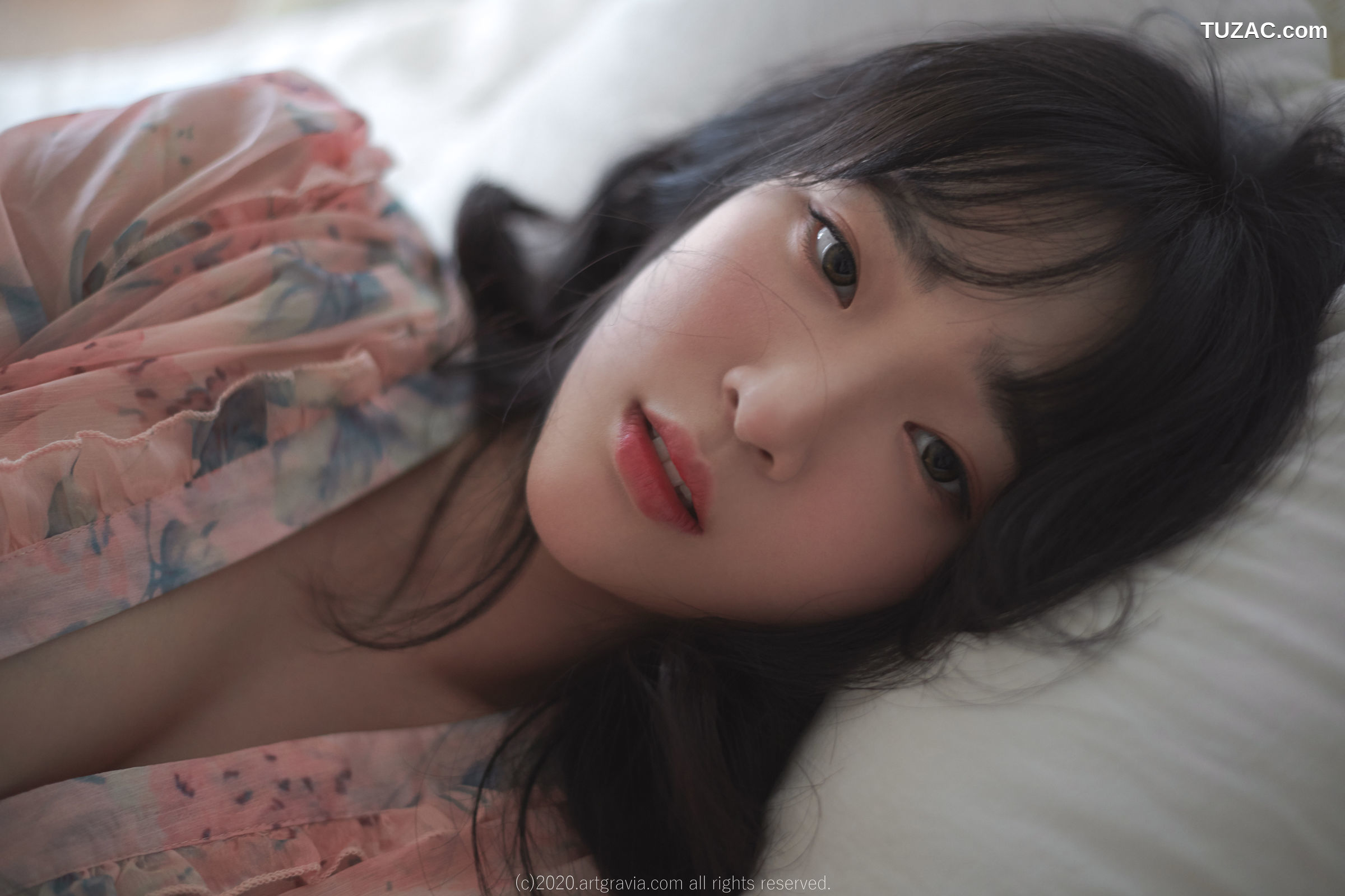 姜仁卿-ARTGRAVIA-164-粉媚睡衣-湿身猫女郎-Inkyung