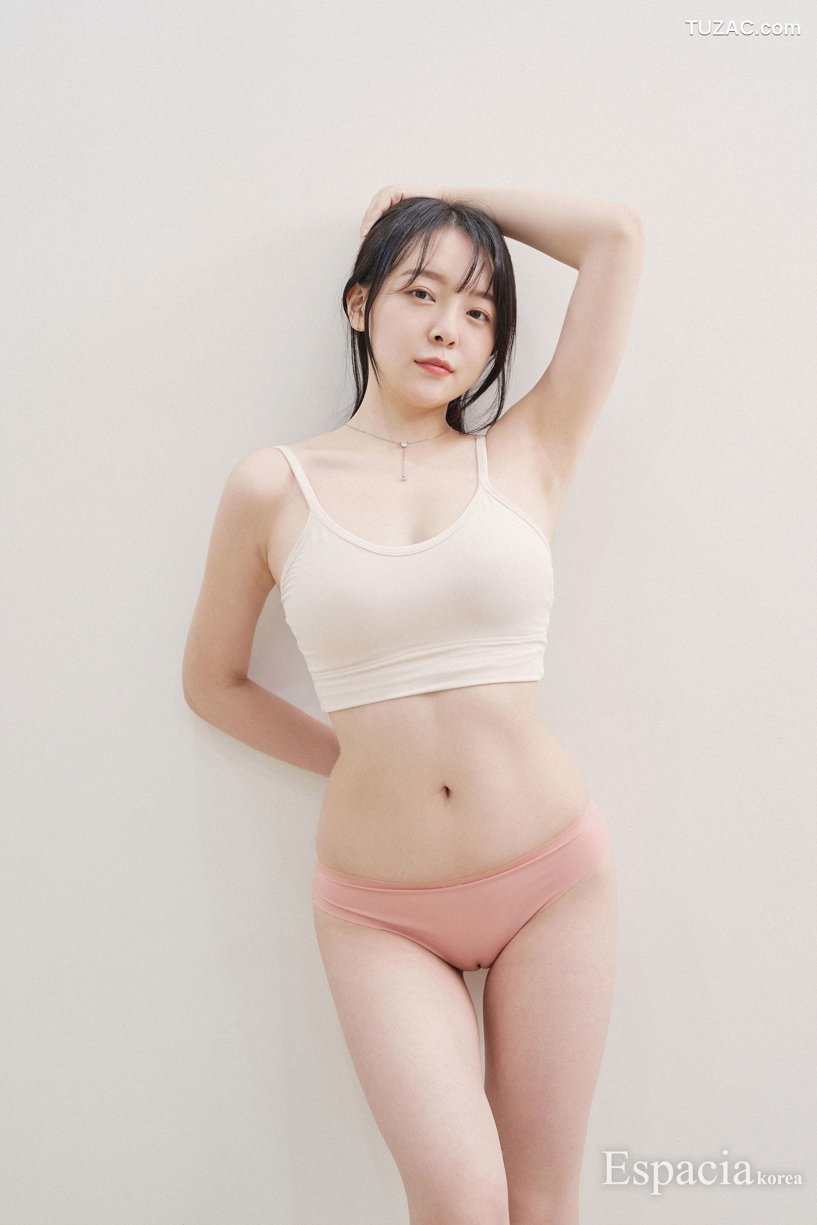 泫雅-HYUNIE-ESP-005-白色运动内衣粉内裤