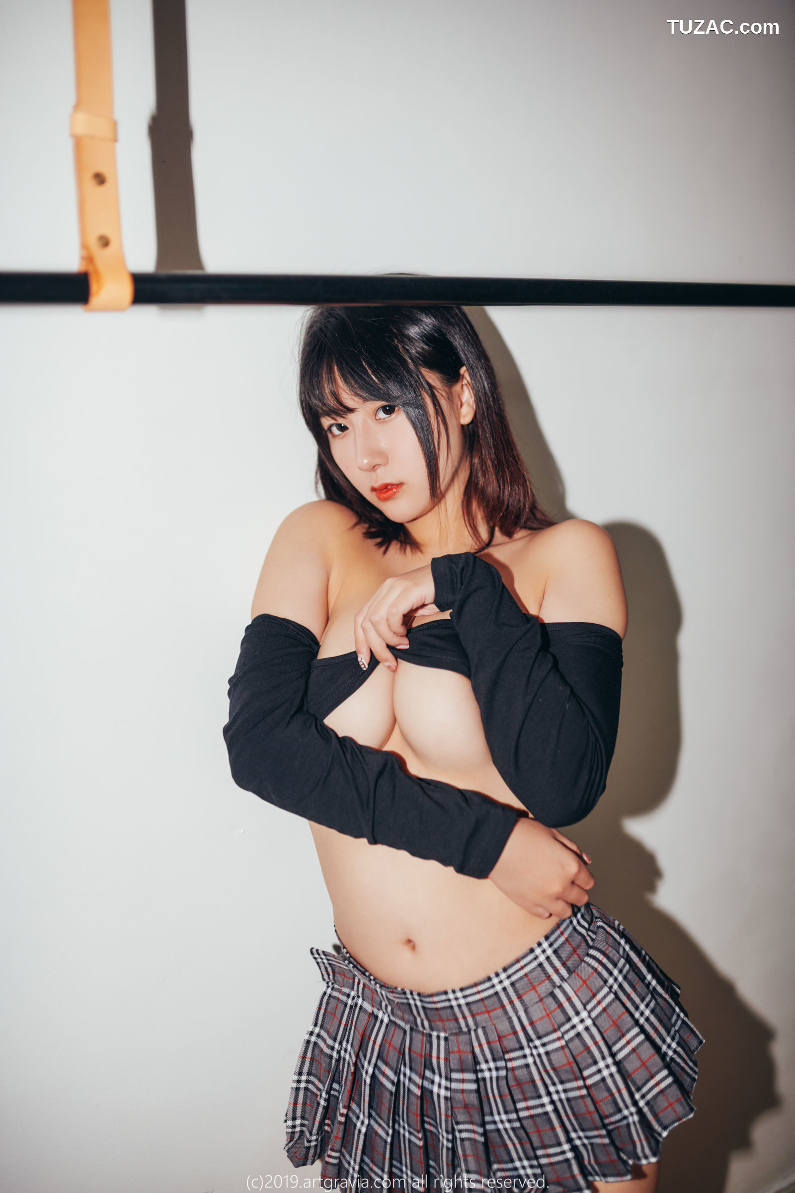 猫九酱-Sakura-高叉连体衣-齐逼小短裙-ArtGravia-111