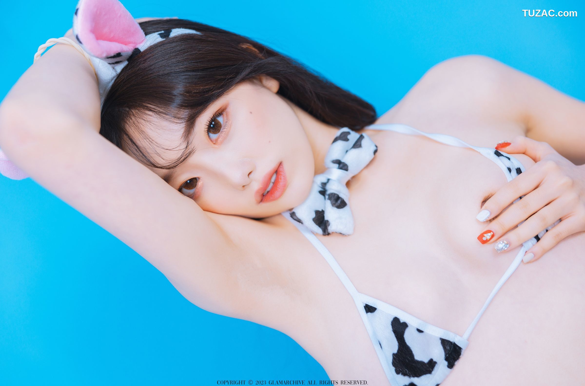 韩国美女-BAEK-SUL-TANG-奶牛比基尼-Bikini-Cow-GlamARchive