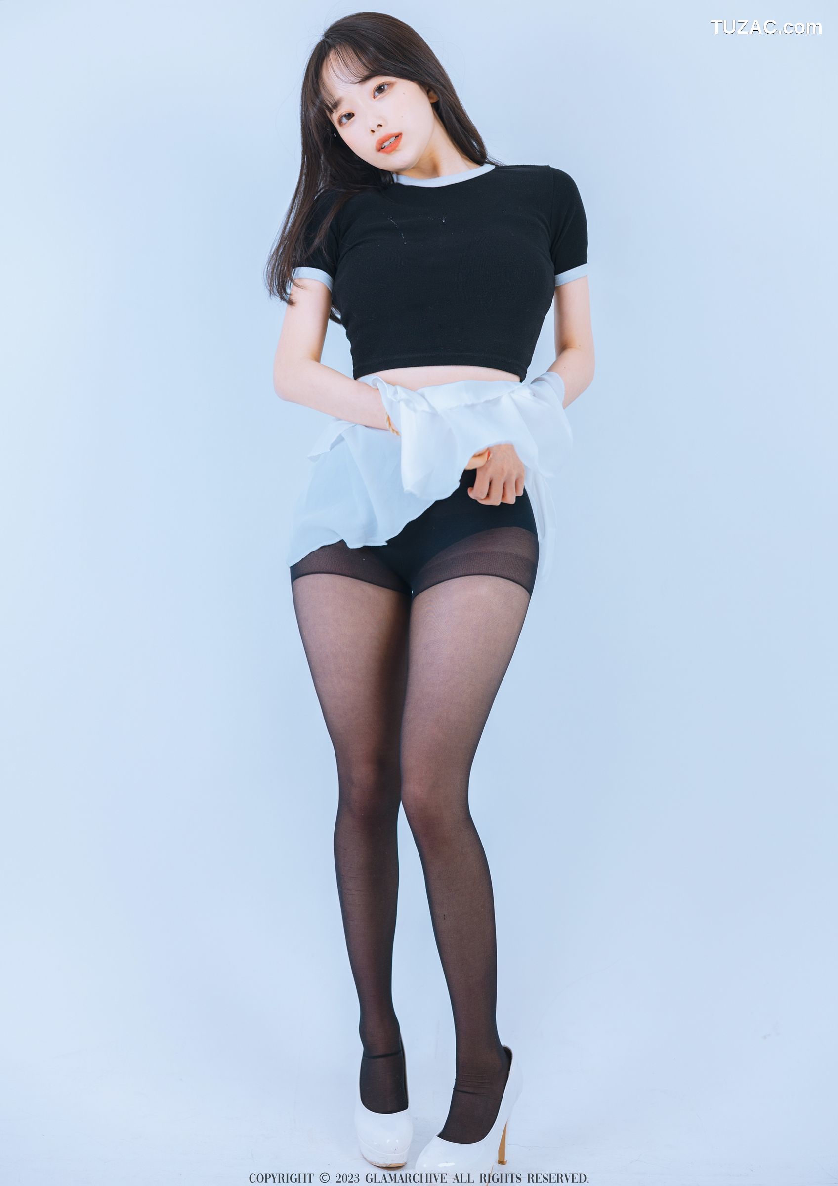 韩国美女-BAEK-SUL-TANG-短T短裙-CROBTOP-SKIRT-GlamARchive