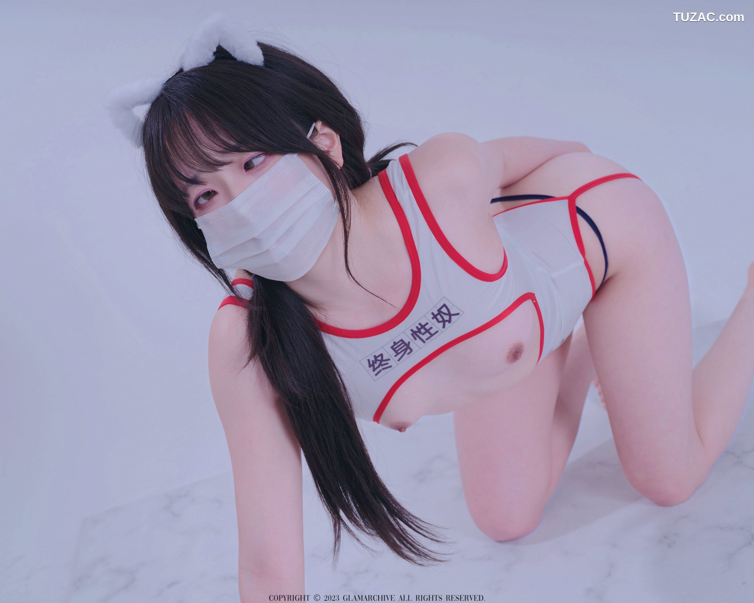 韩国美女-BAEKSULTANG-露胸内衣-Front-slit-highleg-GlamARchive