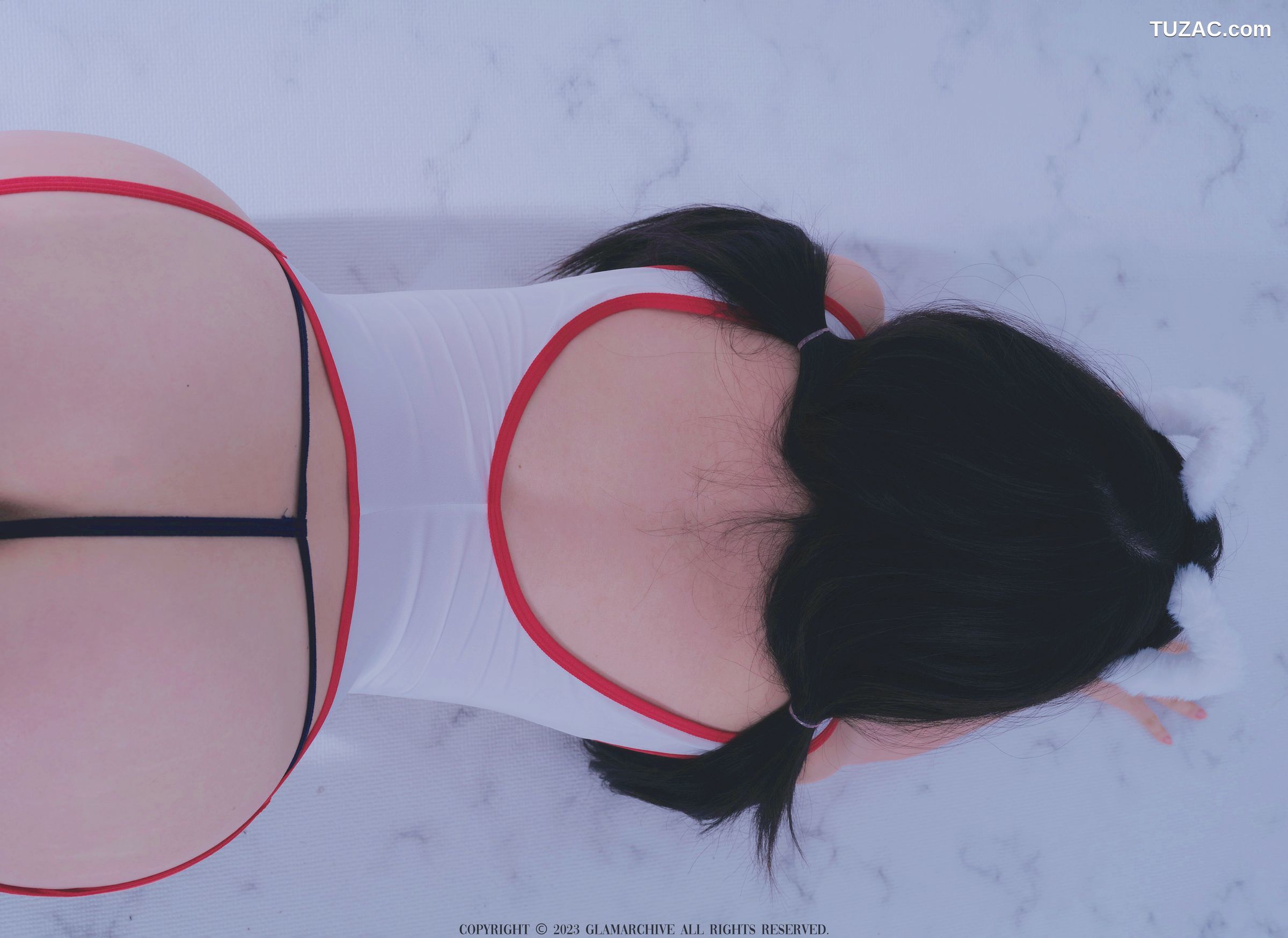 韩国美女-BAEKSULTANG-露胸内衣-Front-slit-highleg-GlamARchive