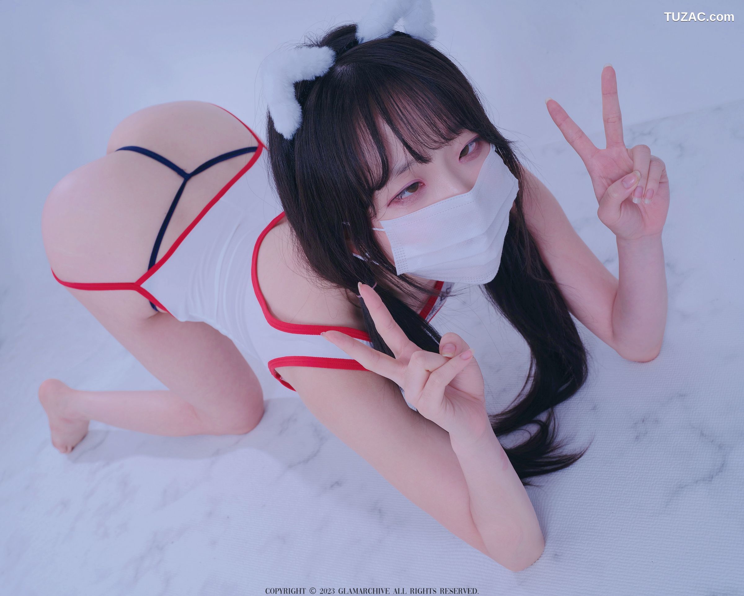 韩国美女-BAEKSULTANG-露胸内衣-Front-slit-highleg-GlamARchive