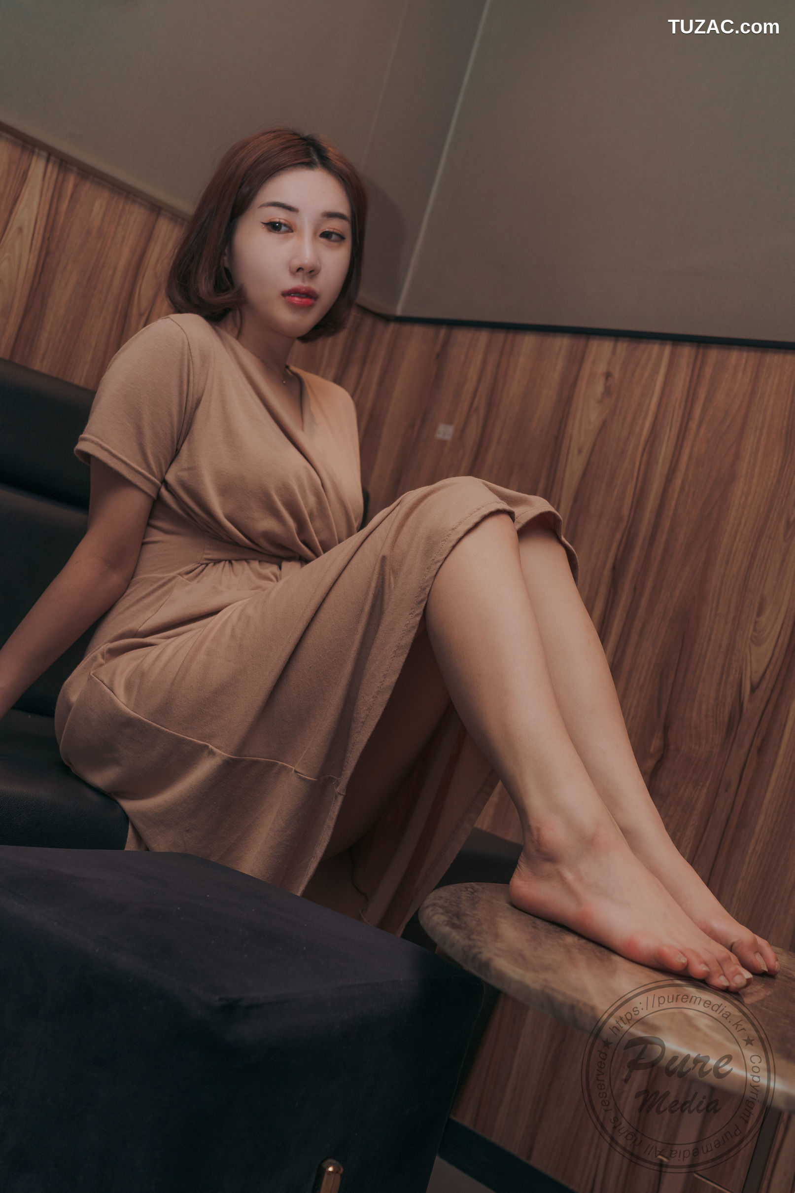 韩国美女-Dohee-肉色连衣裙灰丝裸露-Pure-Media-280