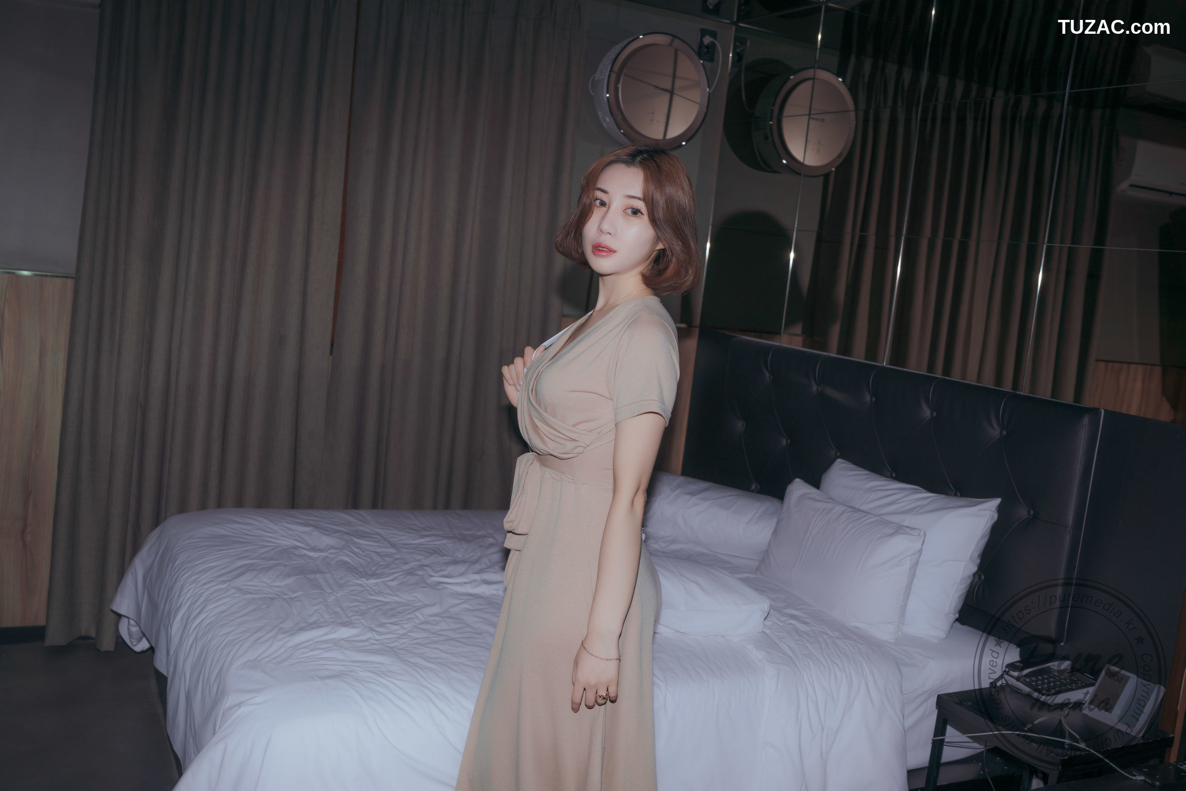 韩国美女-Dohee-肉色连衣裙灰丝裸露-Pure-Media-280