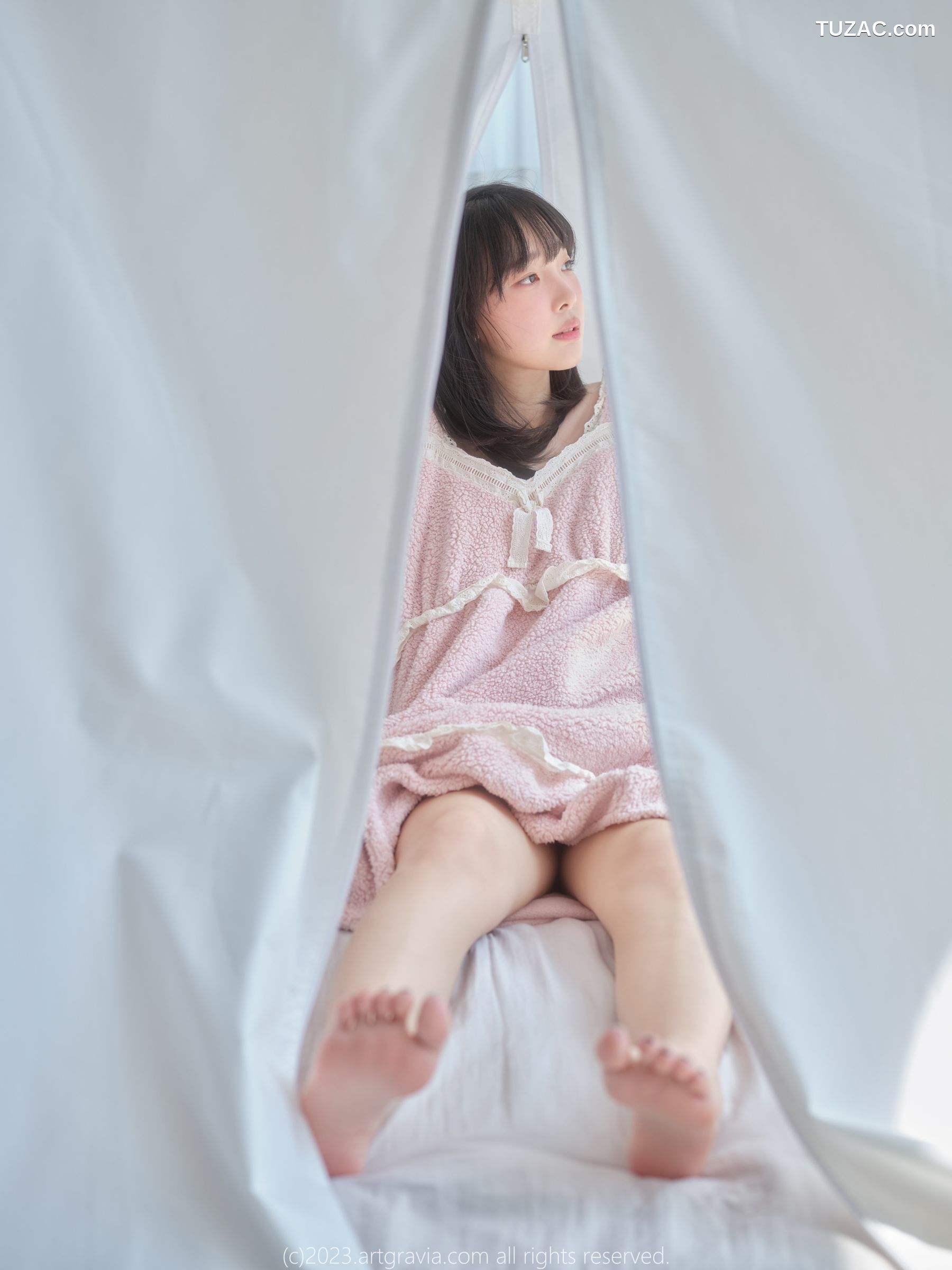 韩国美女-Kang-Inkyung-粉色睡衣-AG-Vol.537
