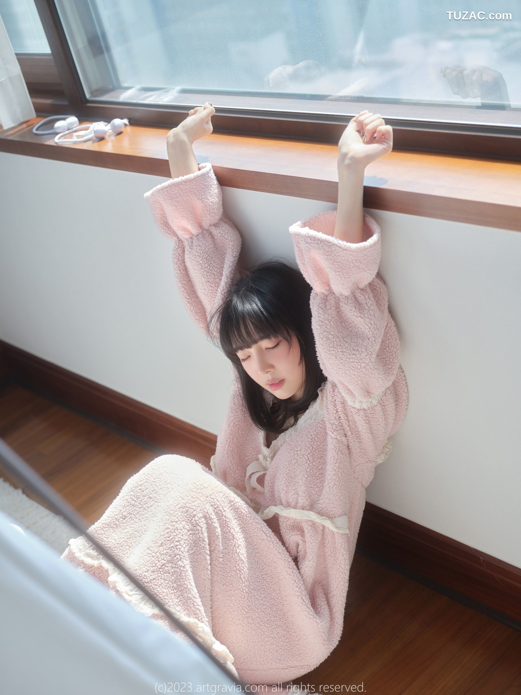 韩国美女-Kang-Inkyung-粉色睡衣-AG-Vol.537