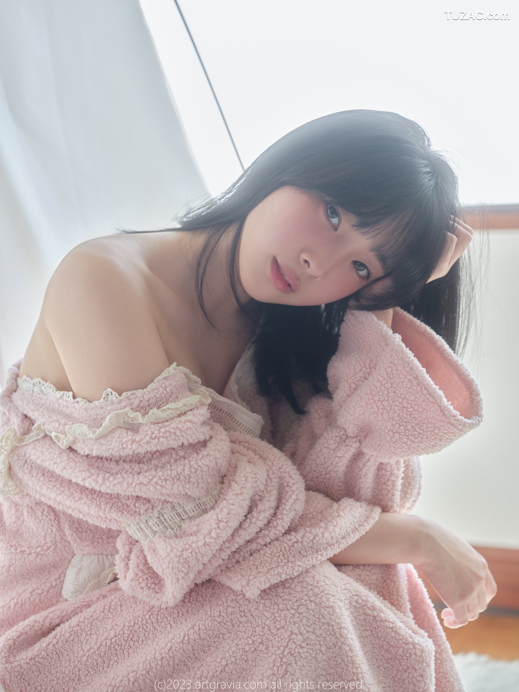 韩国美女-Kang-Inkyung-粉色睡衣-AG-Vol.537