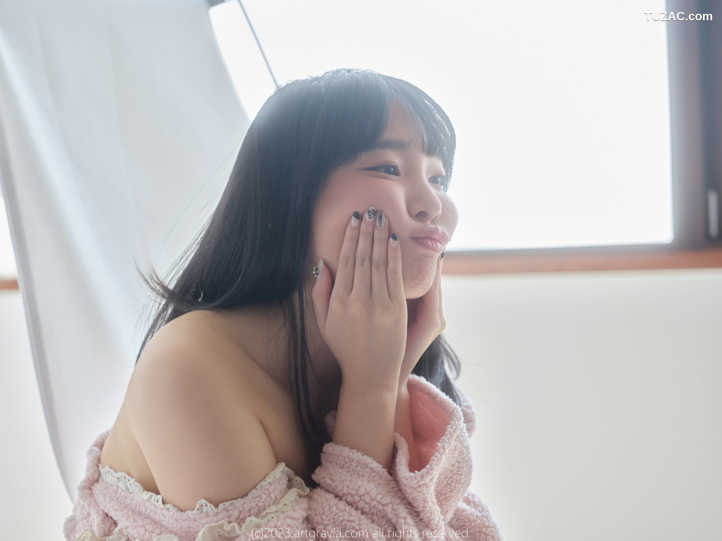 韩国美女-Kang-Inkyung-粉色睡衣-AG-Vol.537