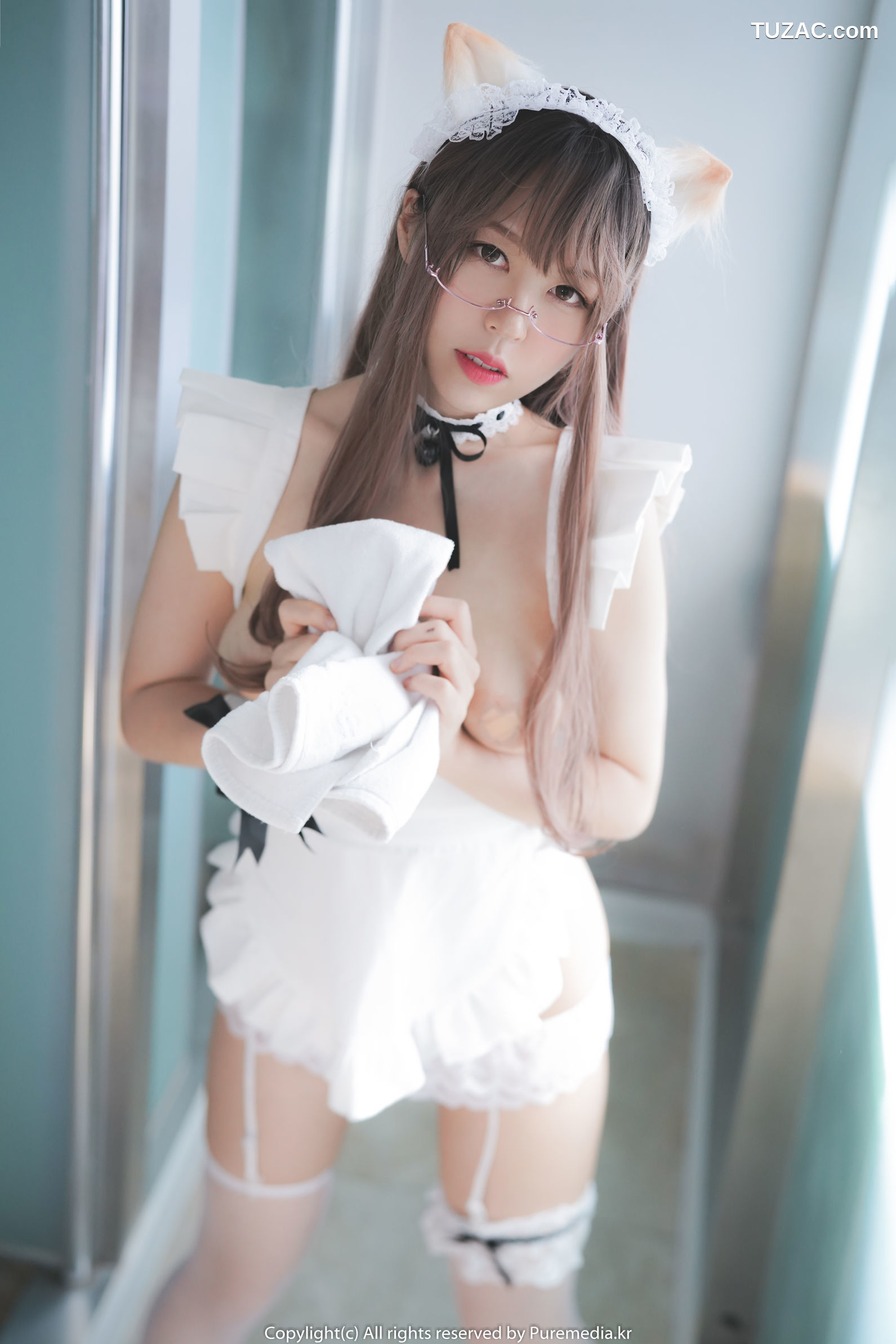 韩国美女-Mozzi-猫耳白衣女仆-Pure-Media-Vol.039