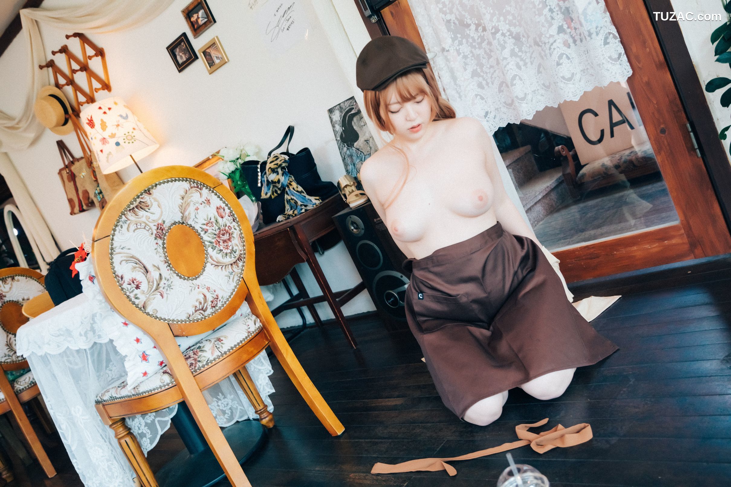 韩国美女-Mozzi-모찌-咖啡店性感侍者-Cafe-Mozzi-无圣光-Loozy