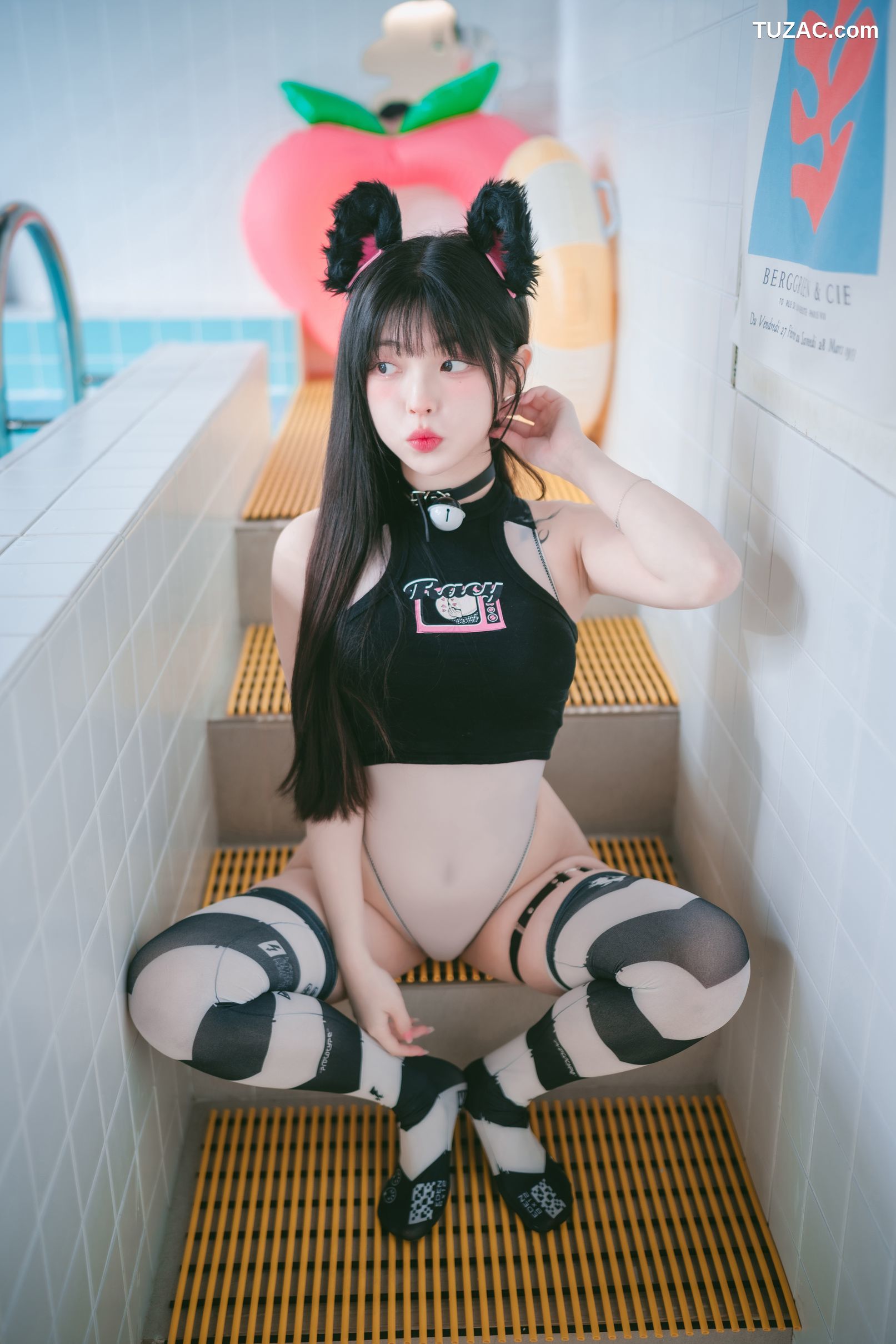 韩国美女-Yudi-粉兔子和黑猫-Pink-Bunny-Black-Cat-DJAWA-Photo