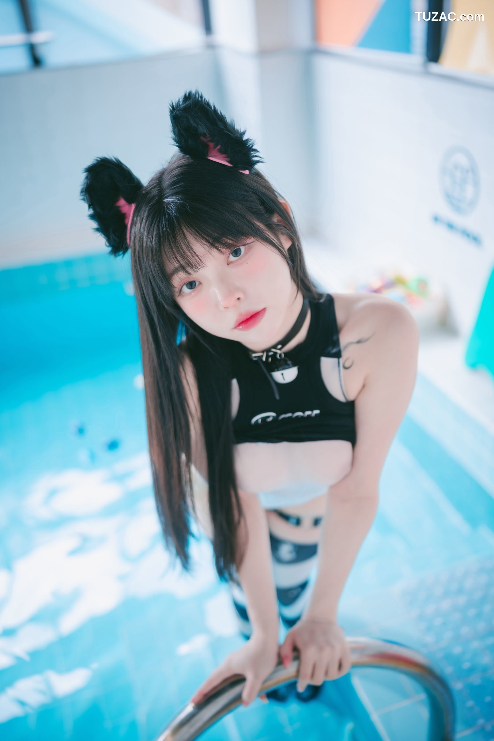 韩国美女-Yudi-粉兔子和黑猫-Pink-Bunny-Black-Cat-DJAWA-Photo