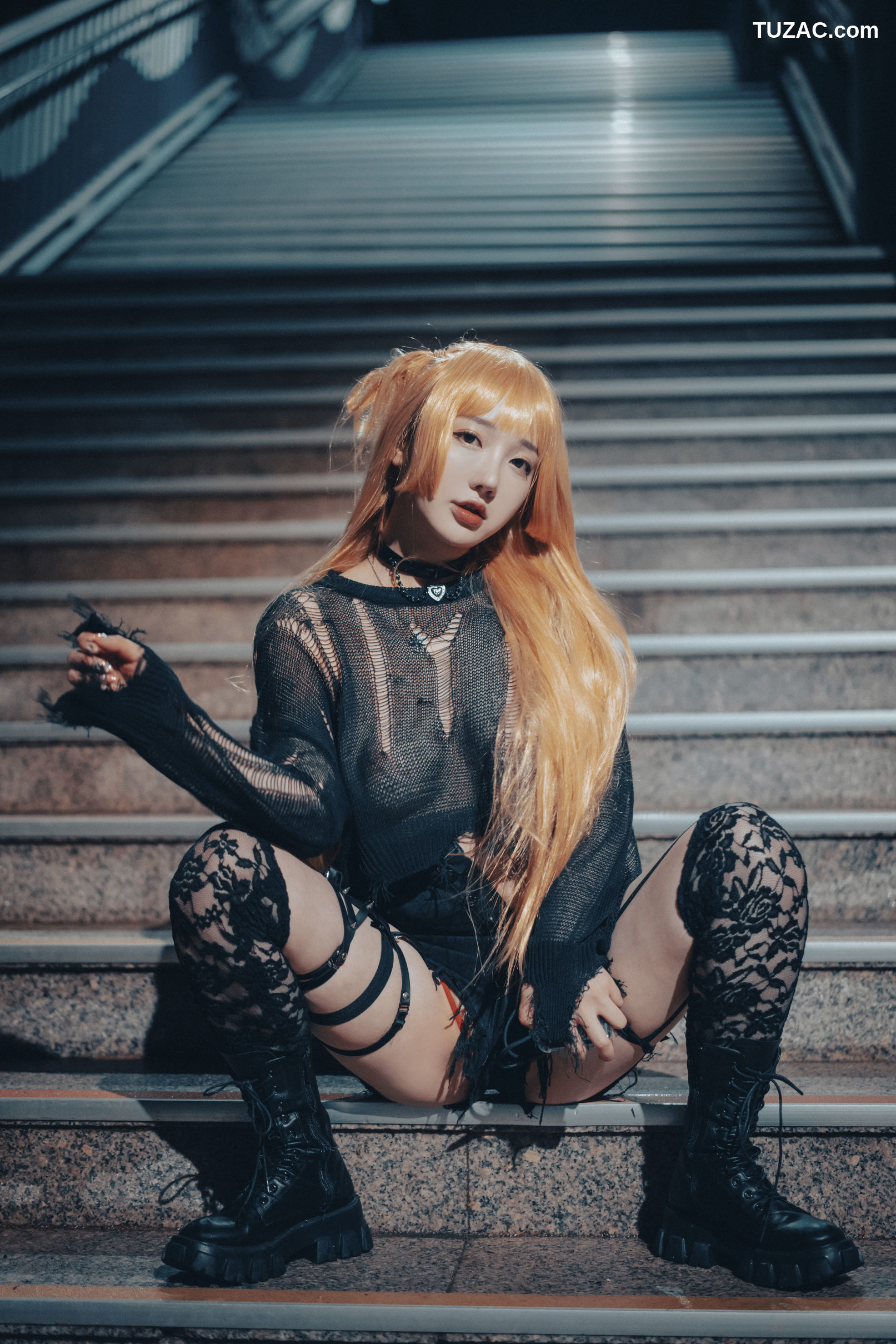 韩国美女-孙乐乐-Son-YeEun-死亡笔记-弥海砂-无圣光-cosplay-Backout-Queen-Misa