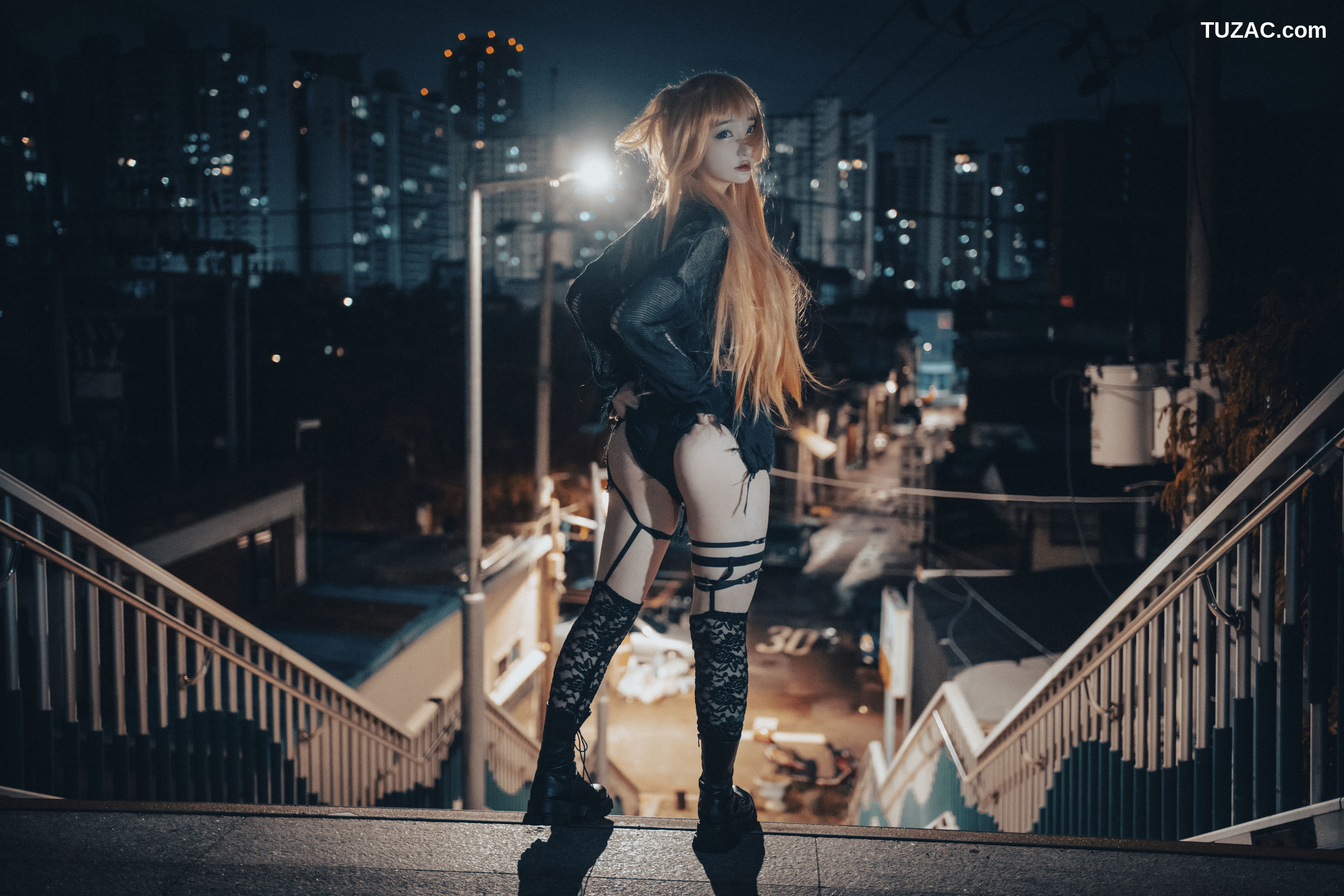 韩国美女-孙乐乐-Son-YeEun-死亡笔记-弥海砂-无圣光-cosplay-Backout-Queen-Misa