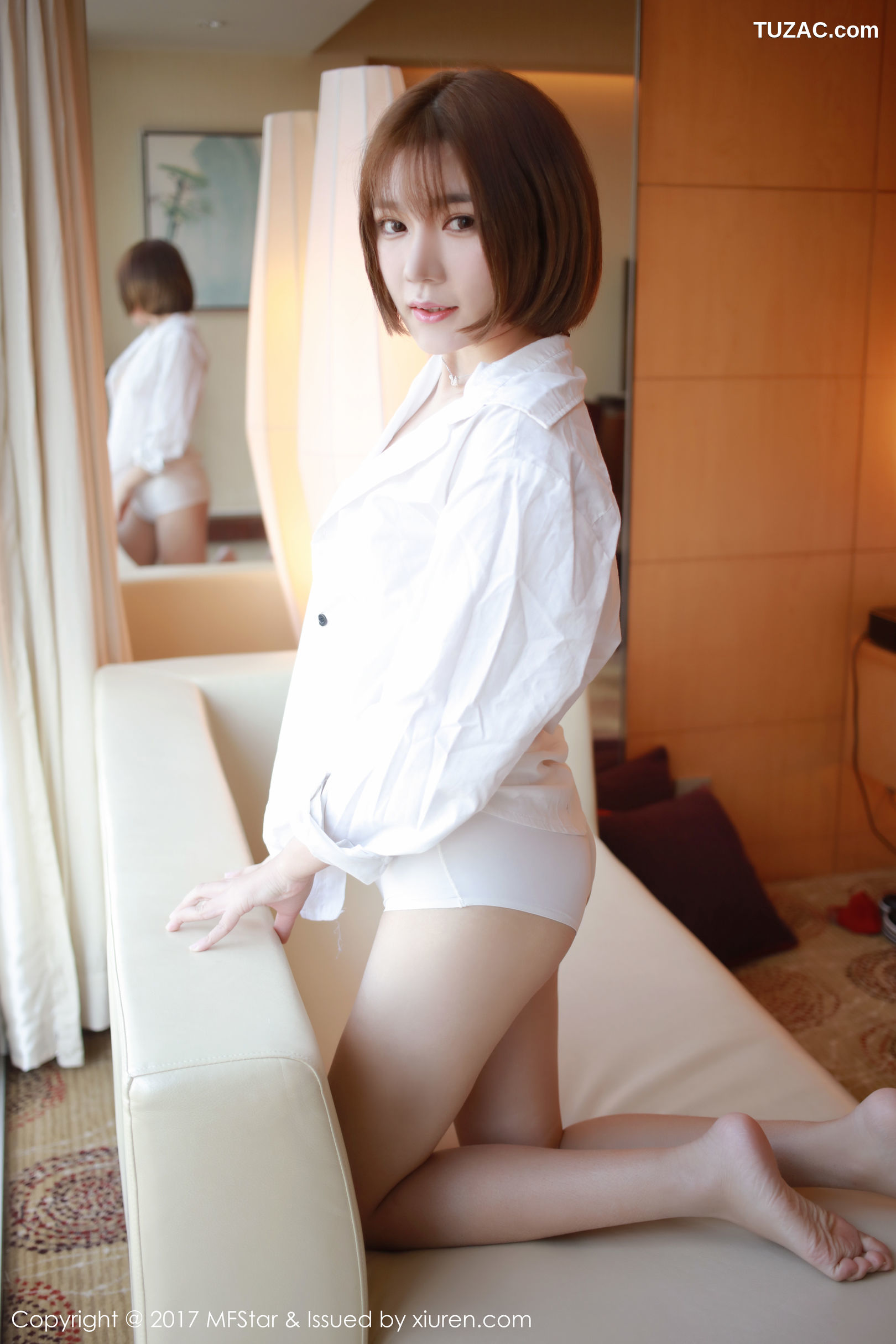 MFStar模范学院-089-冷不丁-性感衬衫与蕾丝诱惑