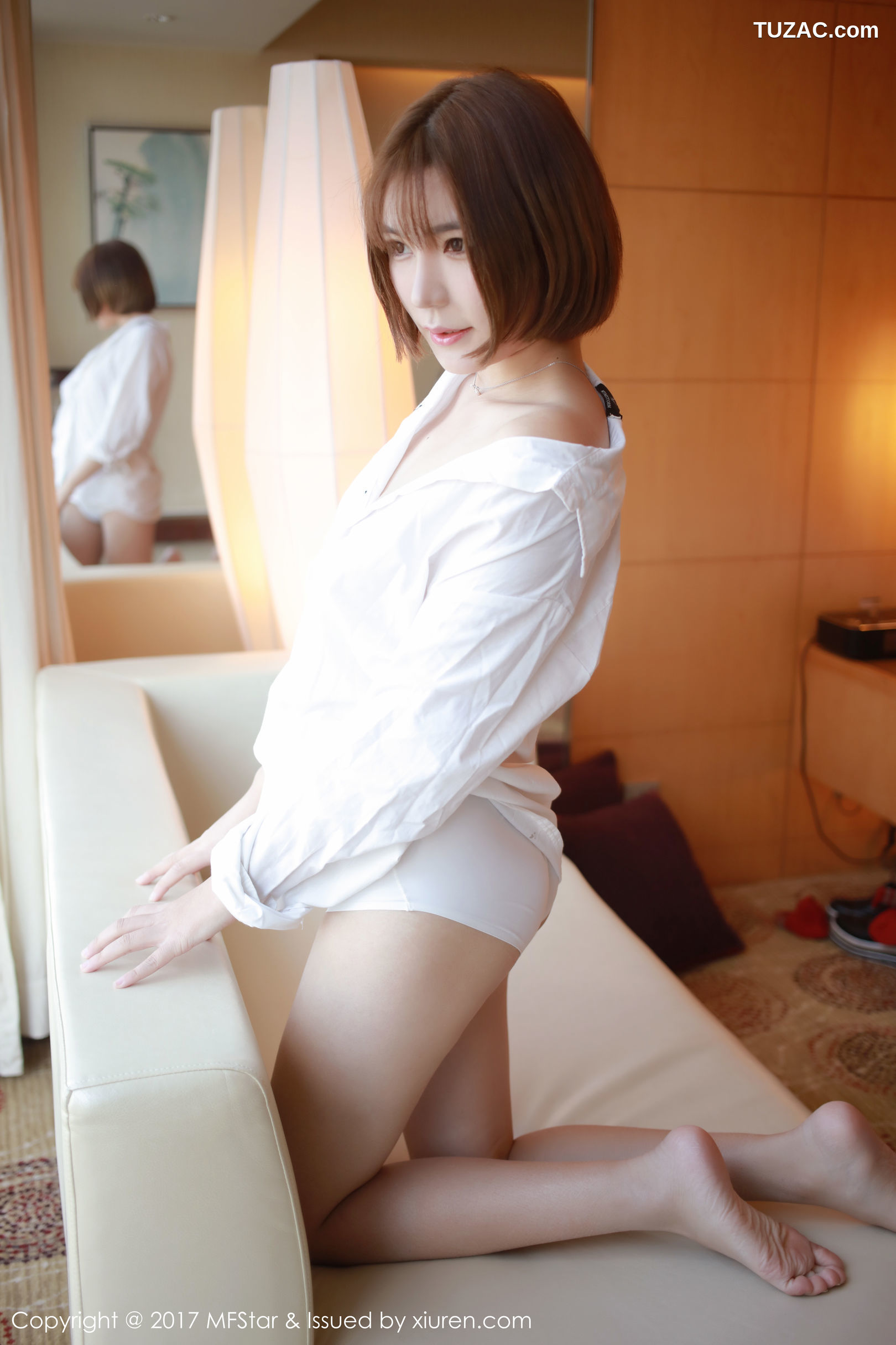 MFStar模范学院-089-冷不丁-性感衬衫与蕾丝诱惑