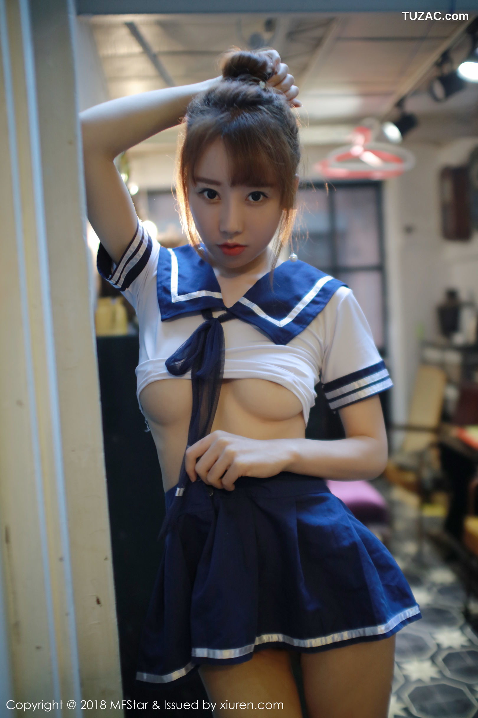 MFStar模范学院-154-夏笑笑-私房学生装半脱真空
