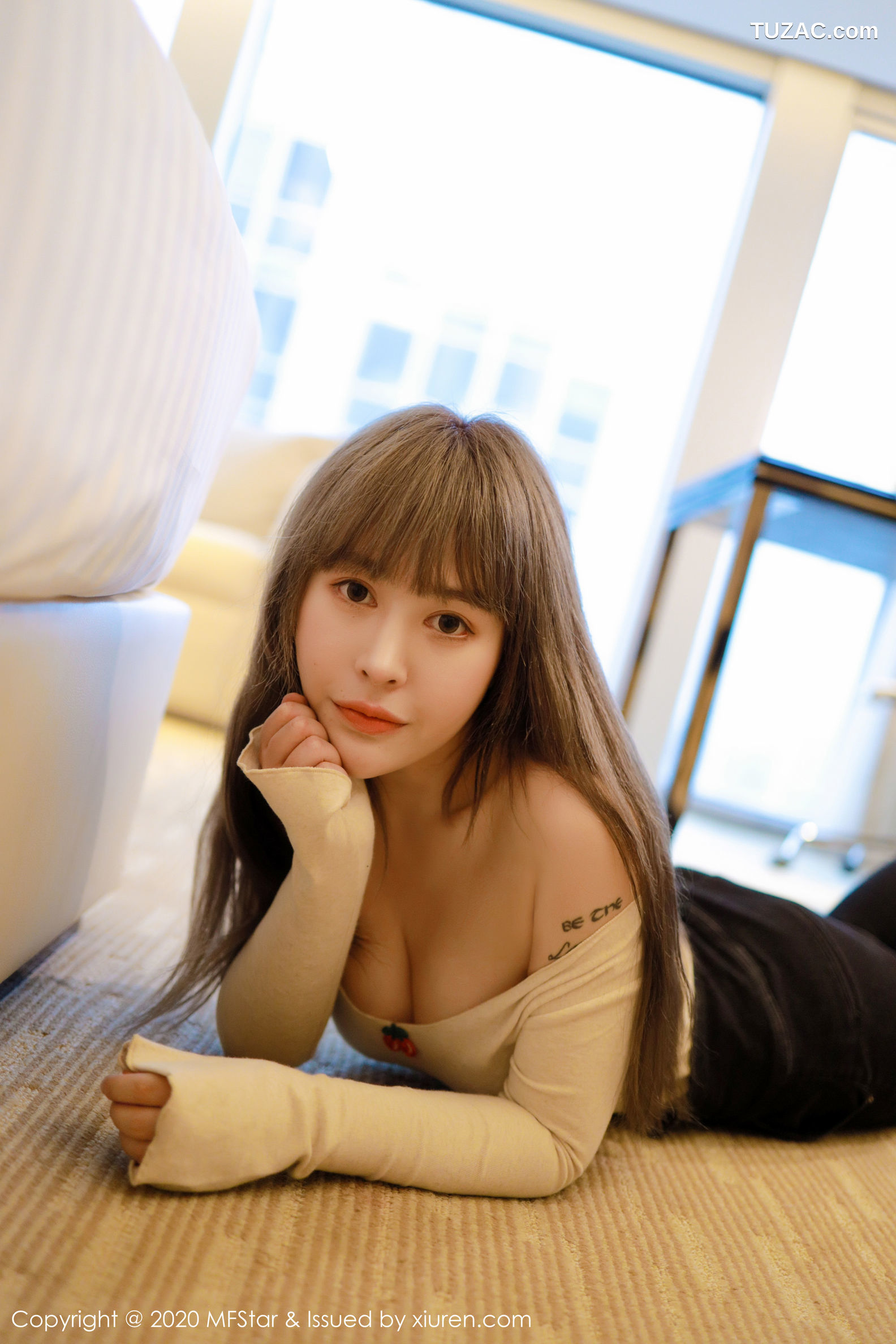 MFStar模范学院-284-艾莉Evelyn-性感白色内衣