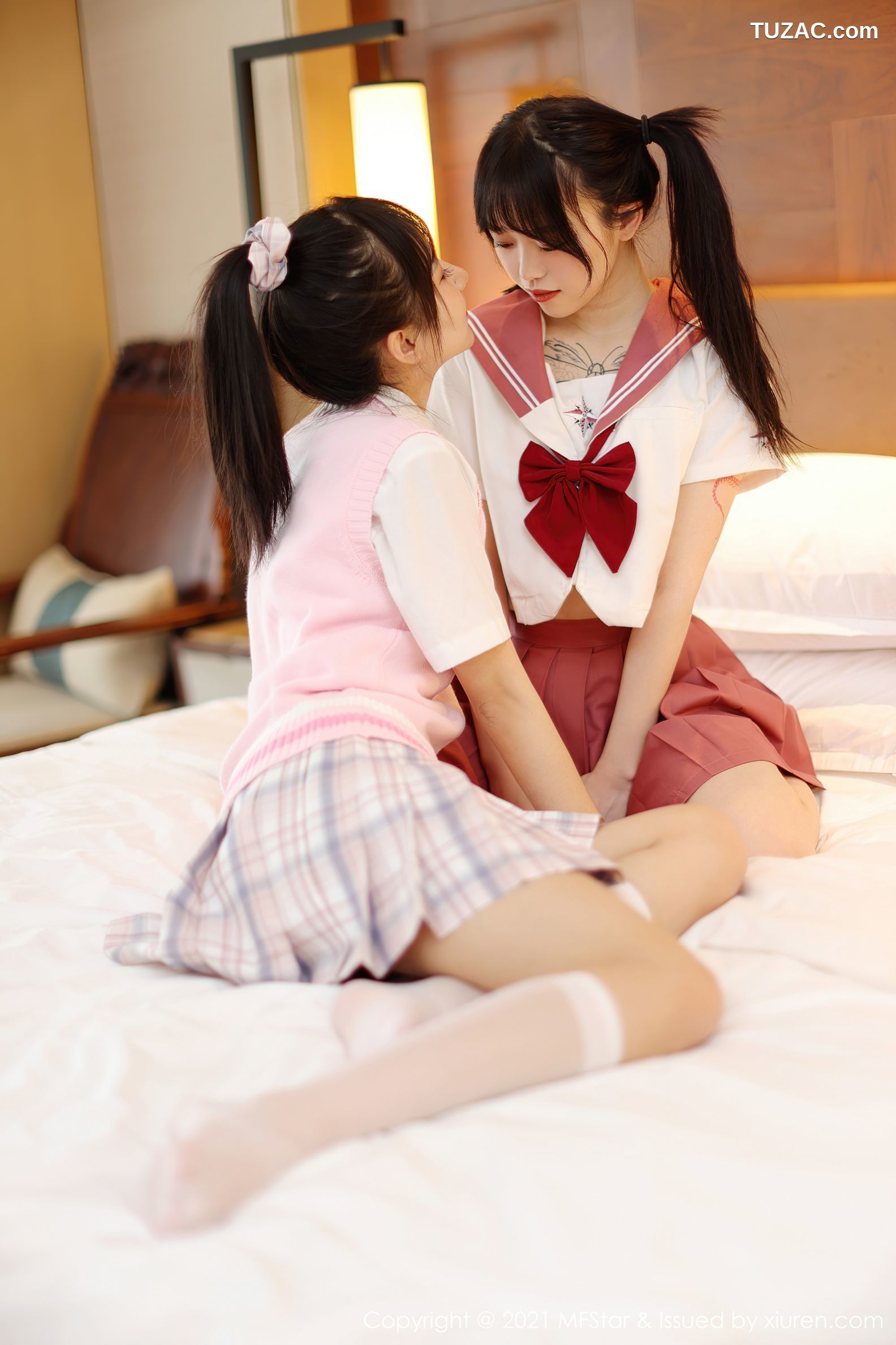 MFStar模范学院-507-小奶瓶-呜呜-模特合集-性感姐妹花JK制服-2021.06.21