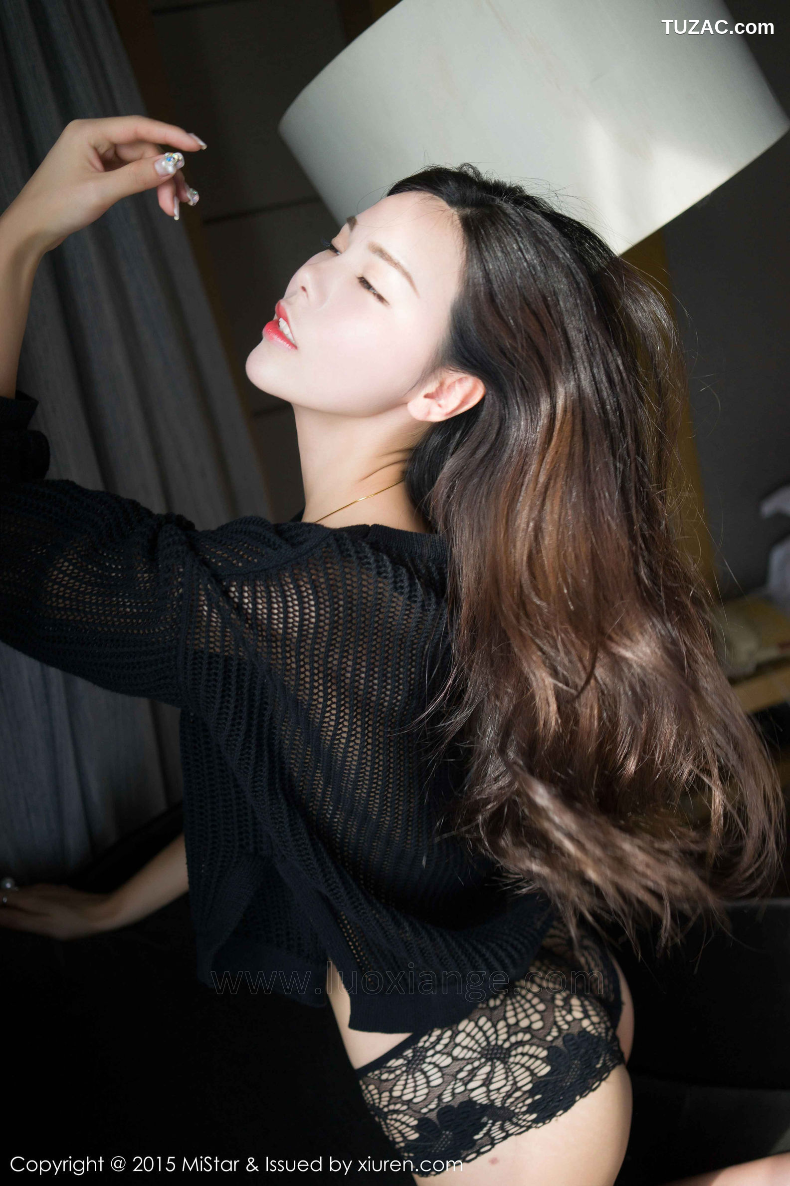 MiStar魅妍社-048-沈佳熹-《蕾丝婚纱-透视针织衫》-2015.12.06
