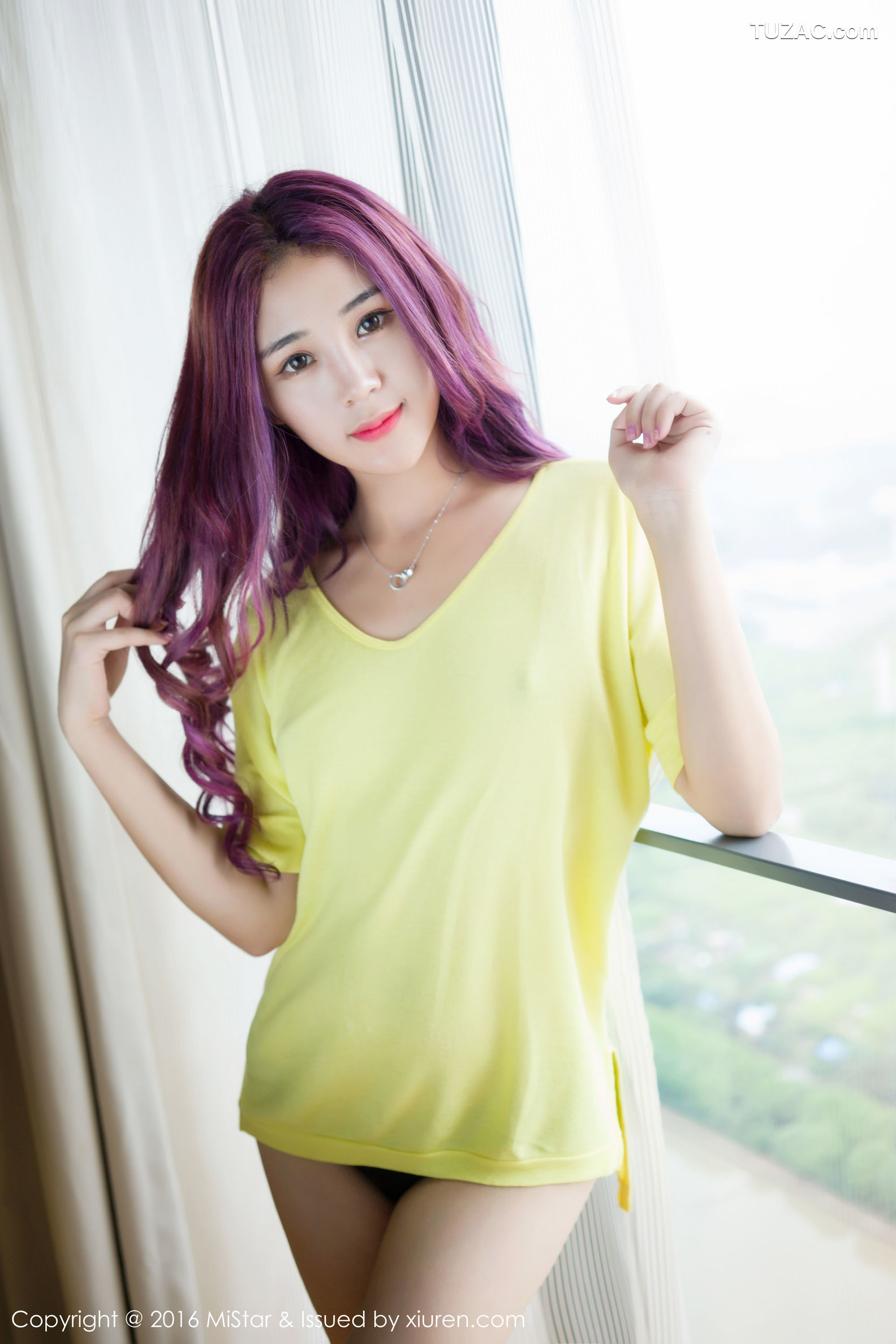 MiStar魅妍社-105-Candiceonly-《来自香港的紫色长发美女》-2016.08.01