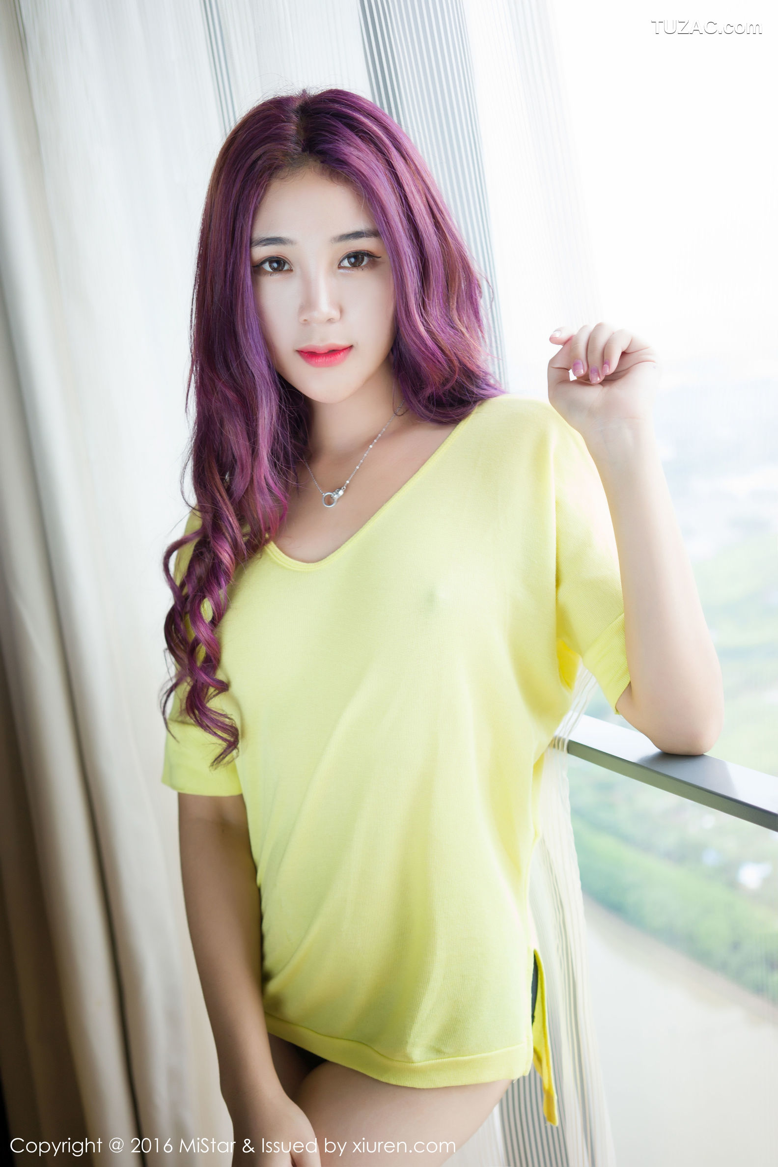 MiStar魅妍社-105-Candiceonly-《来自香港的紫色长发美女》-2016.08.01