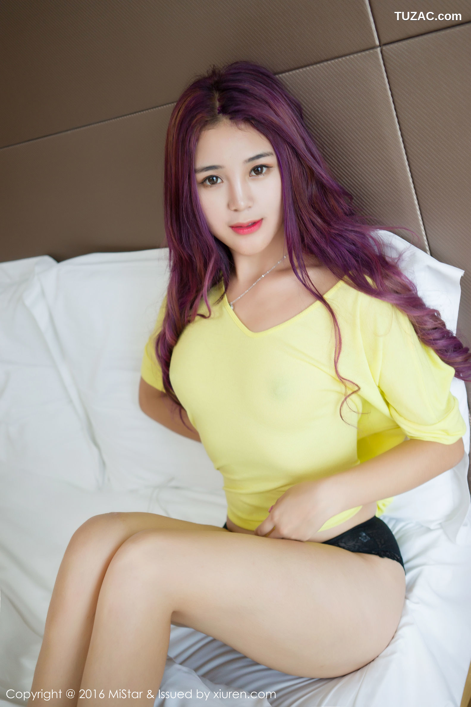 MiStar魅妍社-105-Candiceonly-《来自香港的紫色长发美女》-2016.08.01