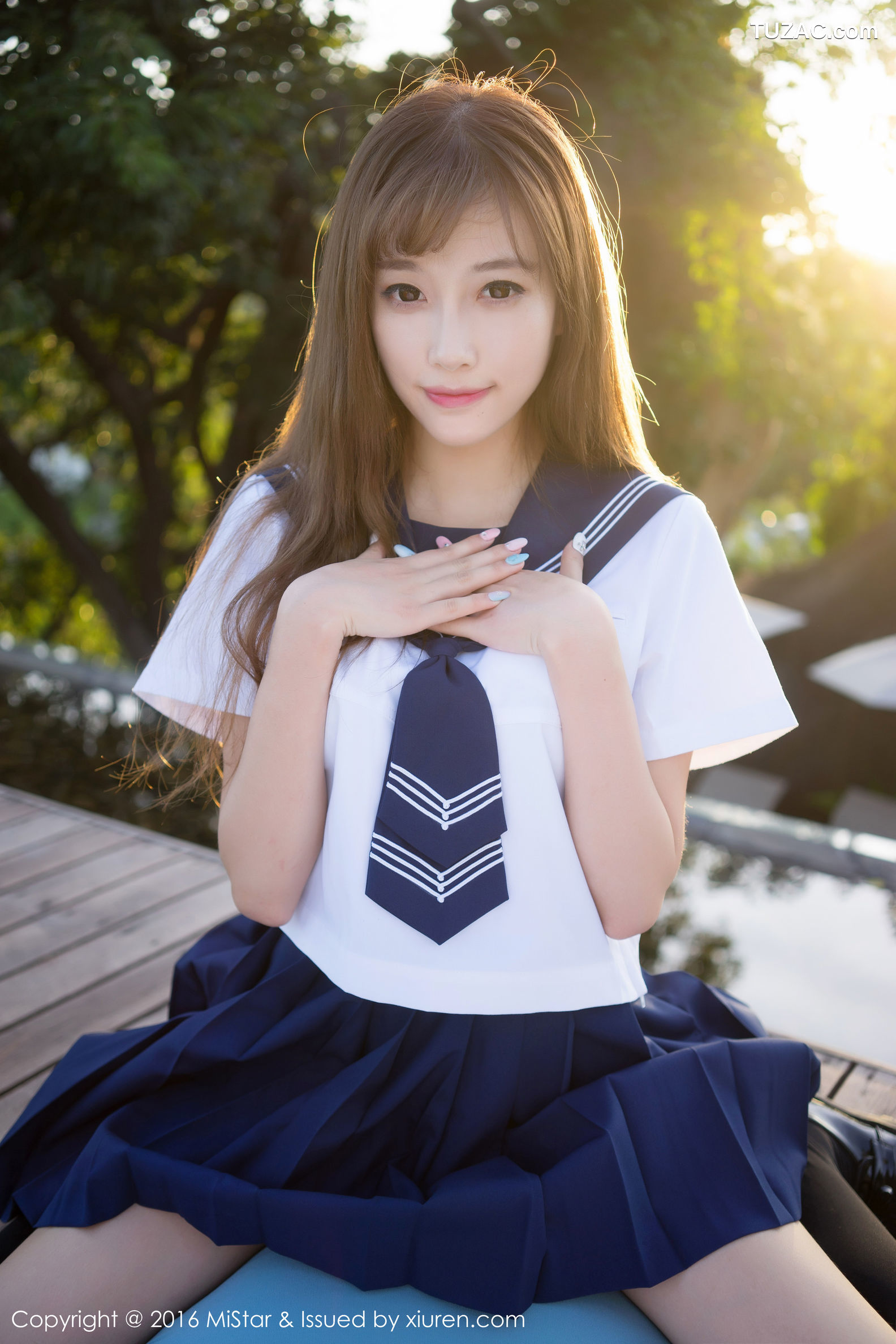 MiStar魅妍社-134-Sugar小甜心cc-《性感比基尼-甜美水手服学生装》-2016.11.17