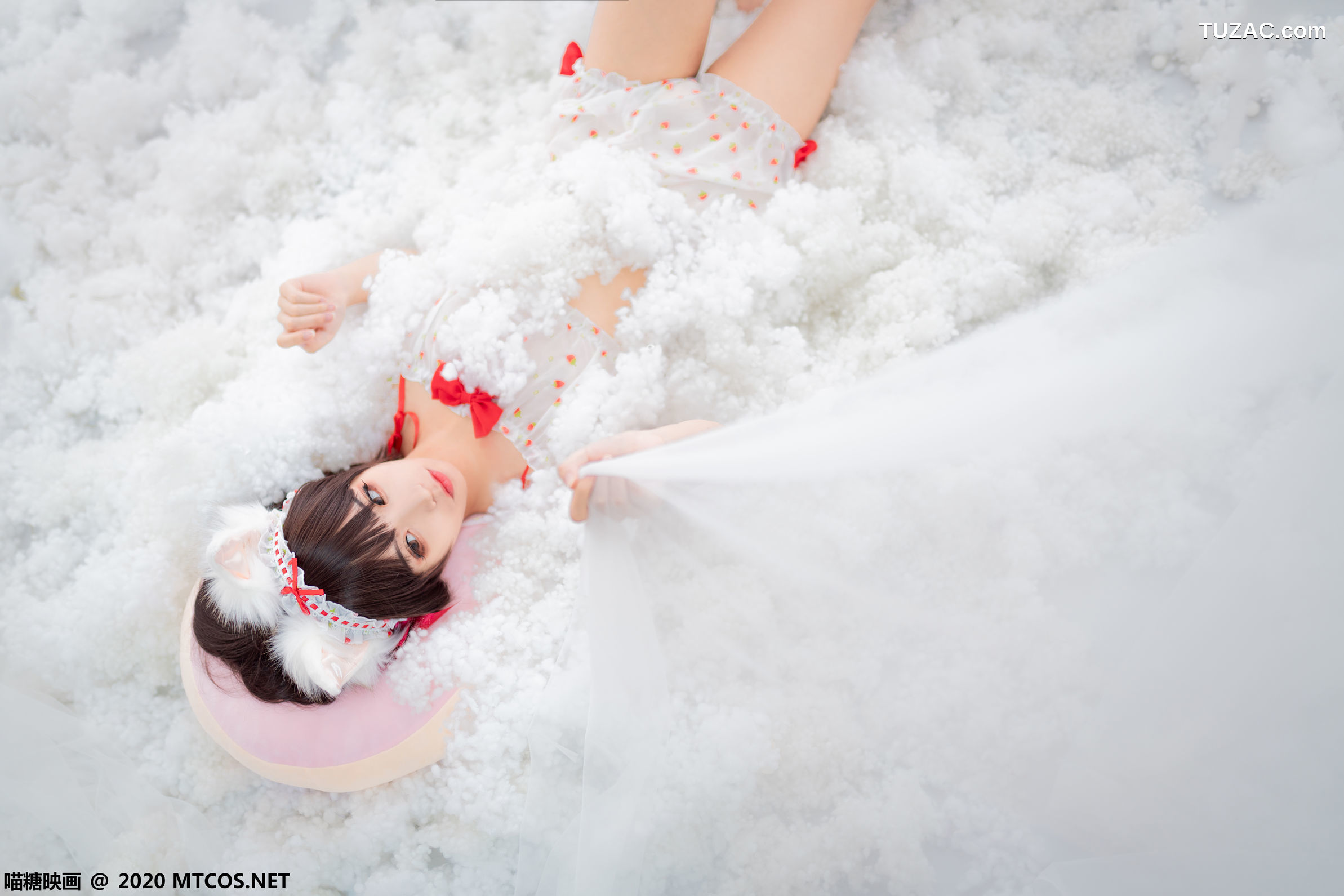 MTCos喵糖映画-Vol.155-《草莓印花小夜衣》