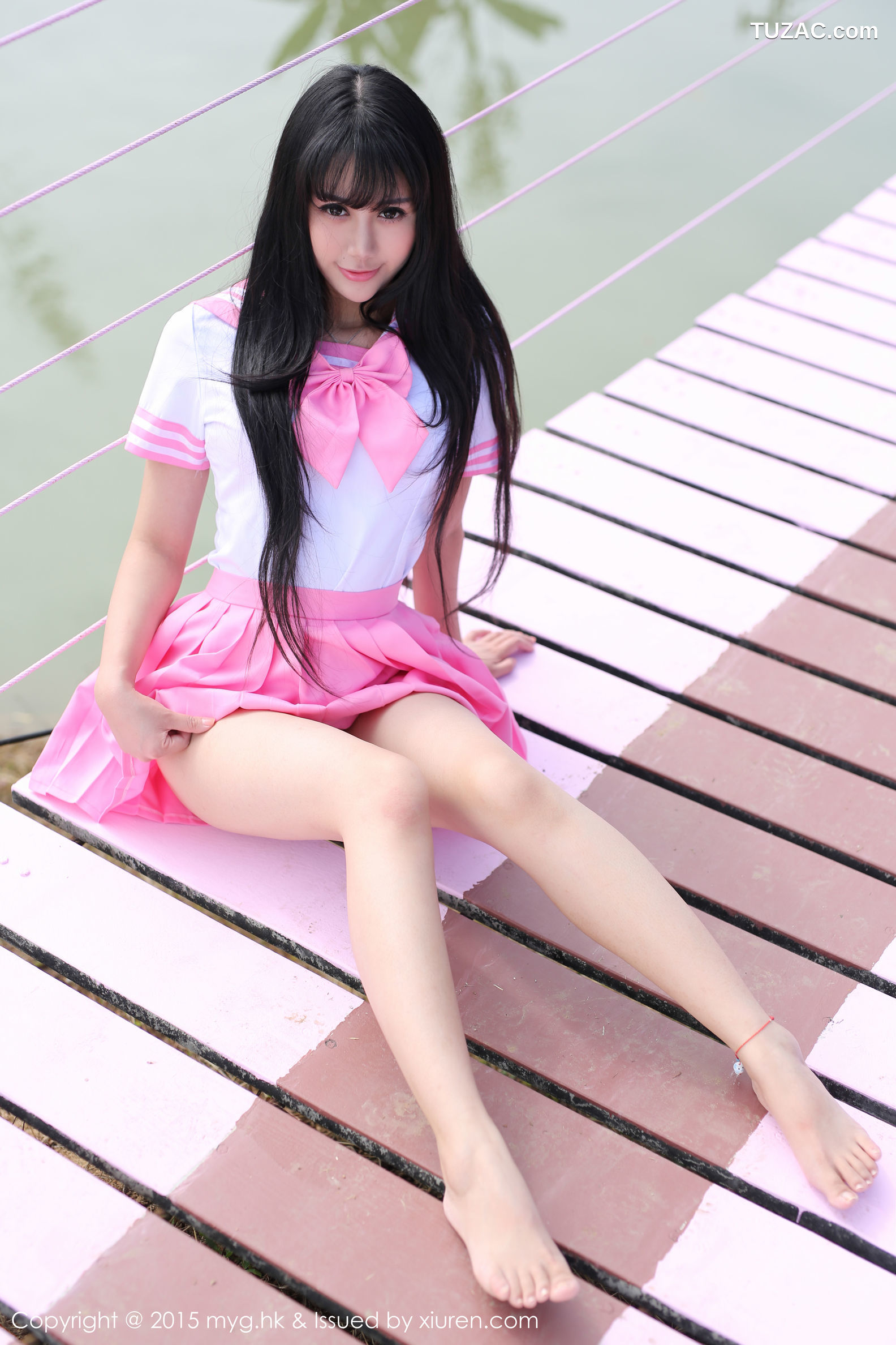MyGirl美媛馆-099-杨晓青儿-《泰国PAi县》校服-热裤-内衣-2015.02.10