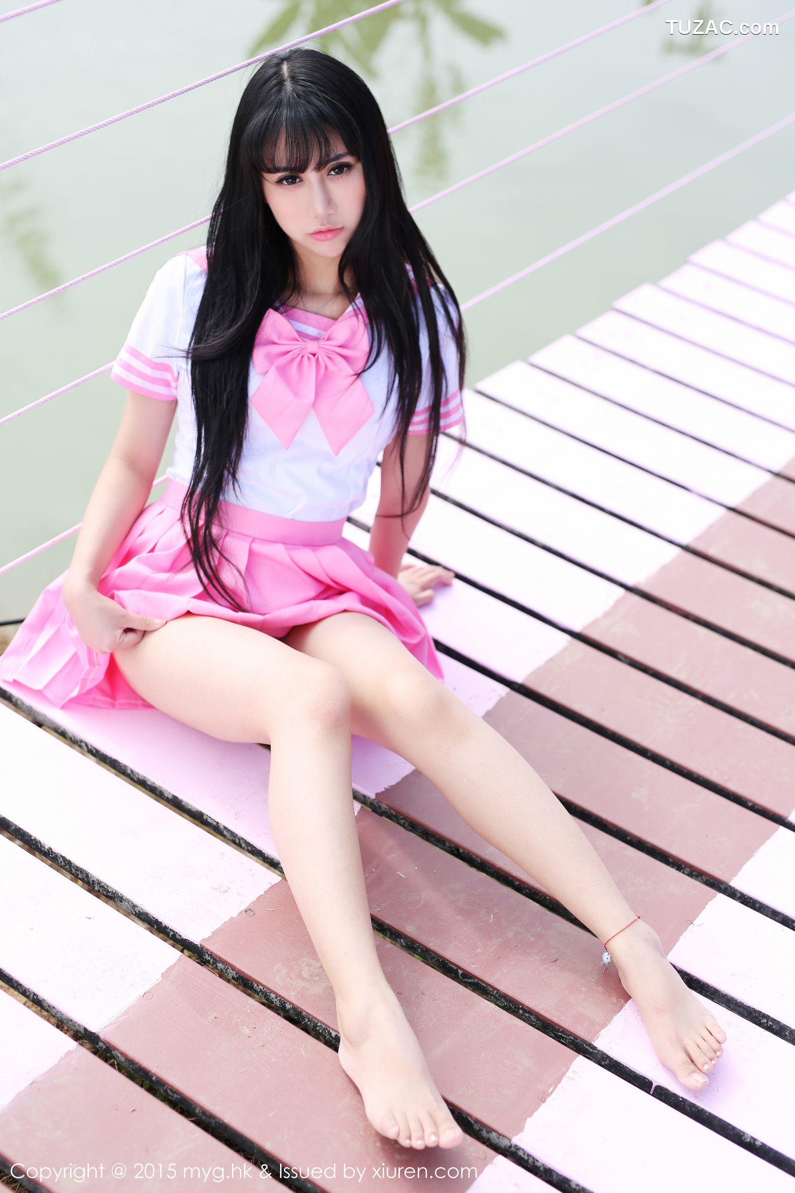 MyGirl美媛馆-099-杨晓青儿-《泰国PAi县》校服-热裤-内衣-2015.02.10