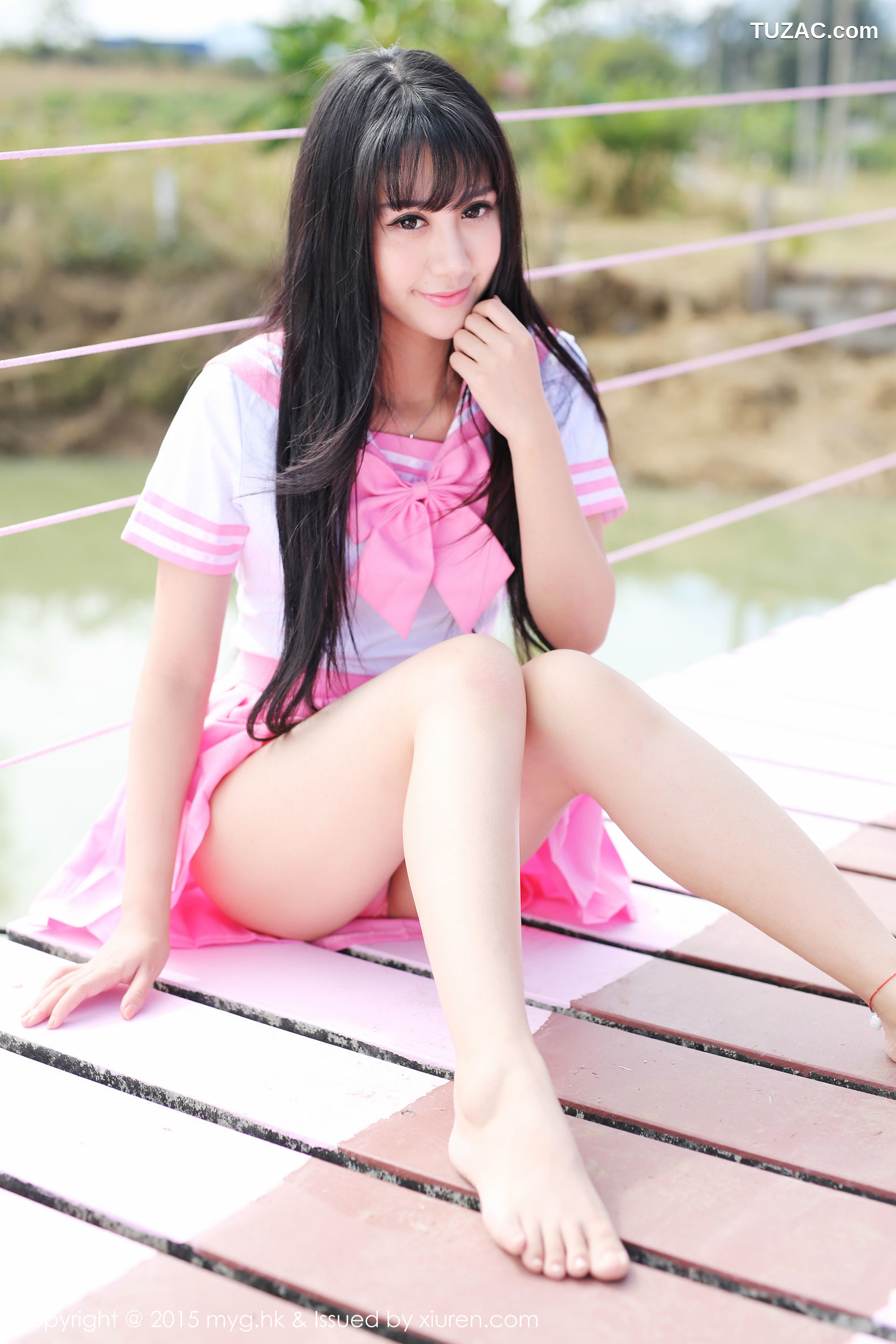 MyGirl美媛馆-099-杨晓青儿-《泰国PAi县》校服-热裤-内衣-2015.02.10