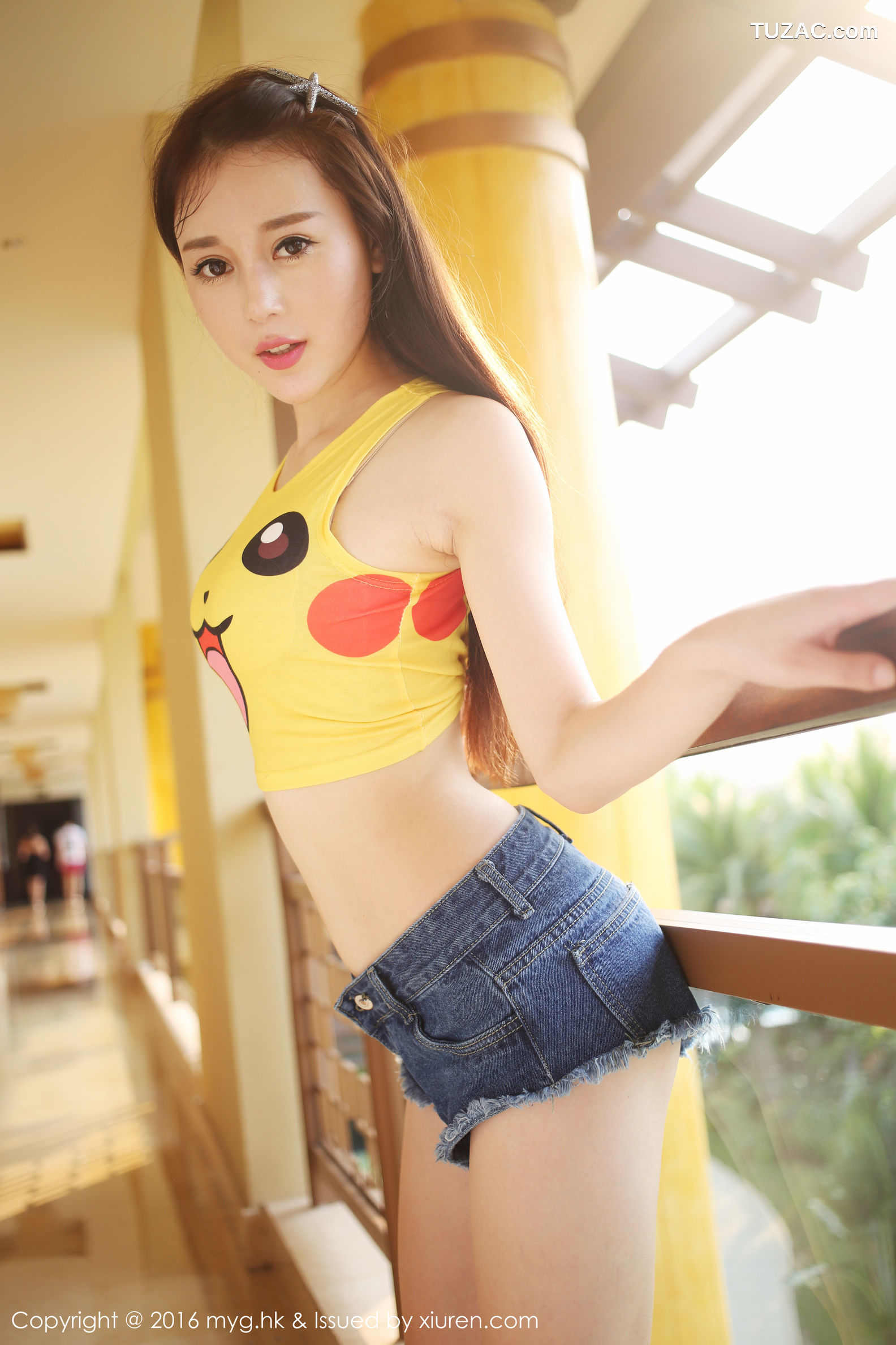 MyGirl美媛馆-203-赵小米-《性感比基尼-可爱比卡丘-超短牛仔裤》-2016.04.15