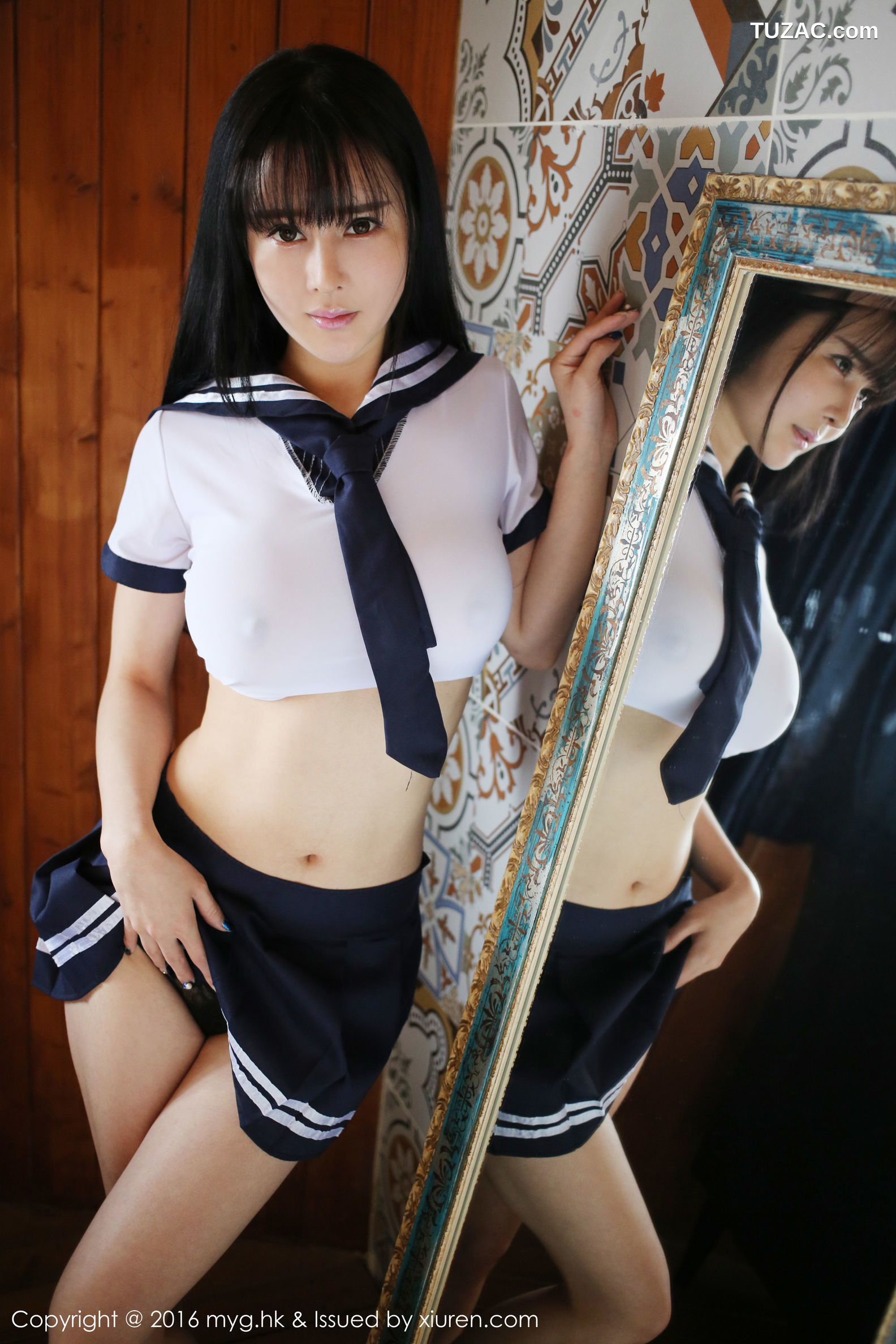 MyGirl美媛馆-212-蔡文钰-《水手服学生制服》-2016.06.11