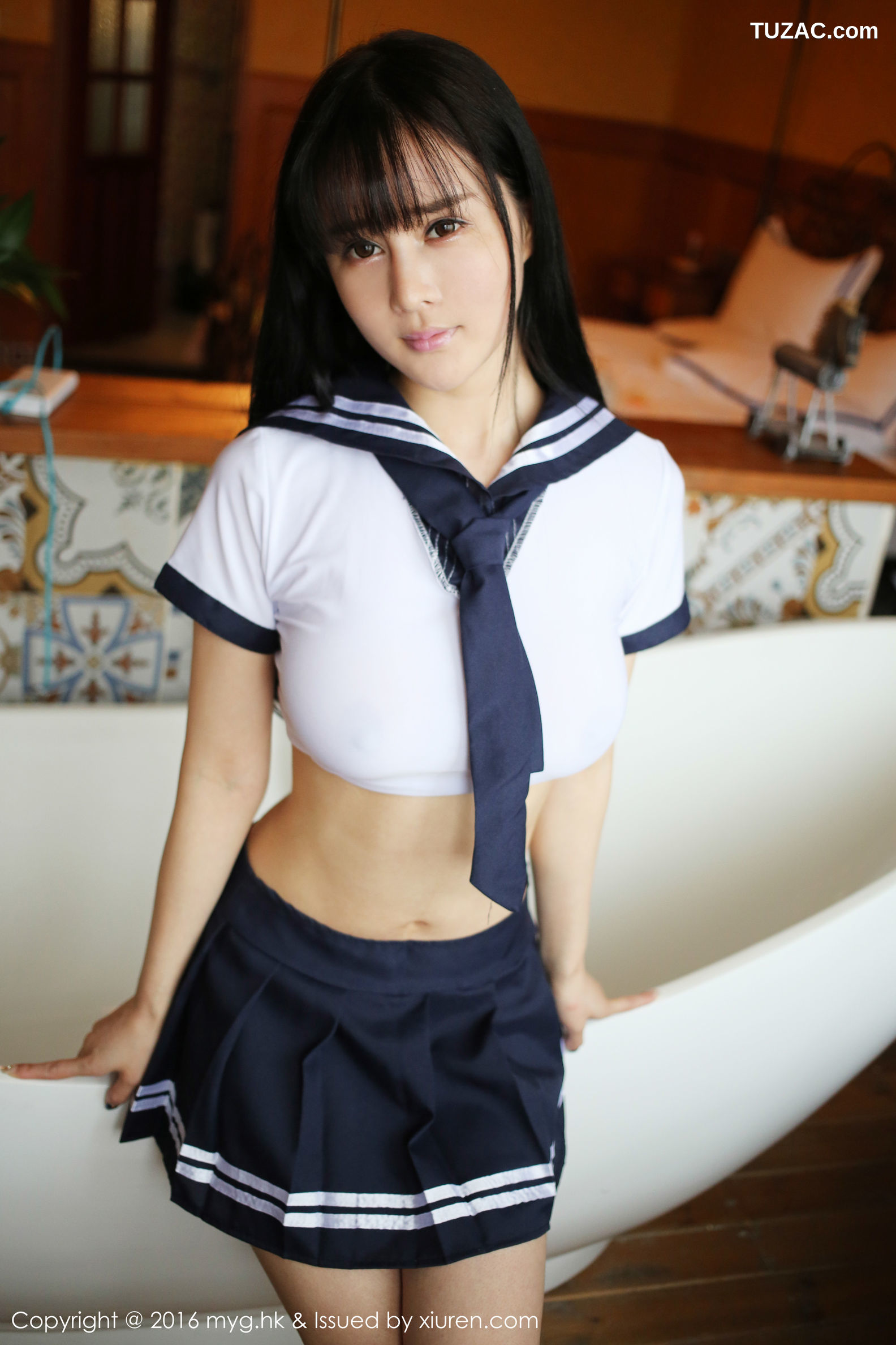 MyGirl美媛馆-212-蔡文钰-《水手服学生制服》-2016.06.11