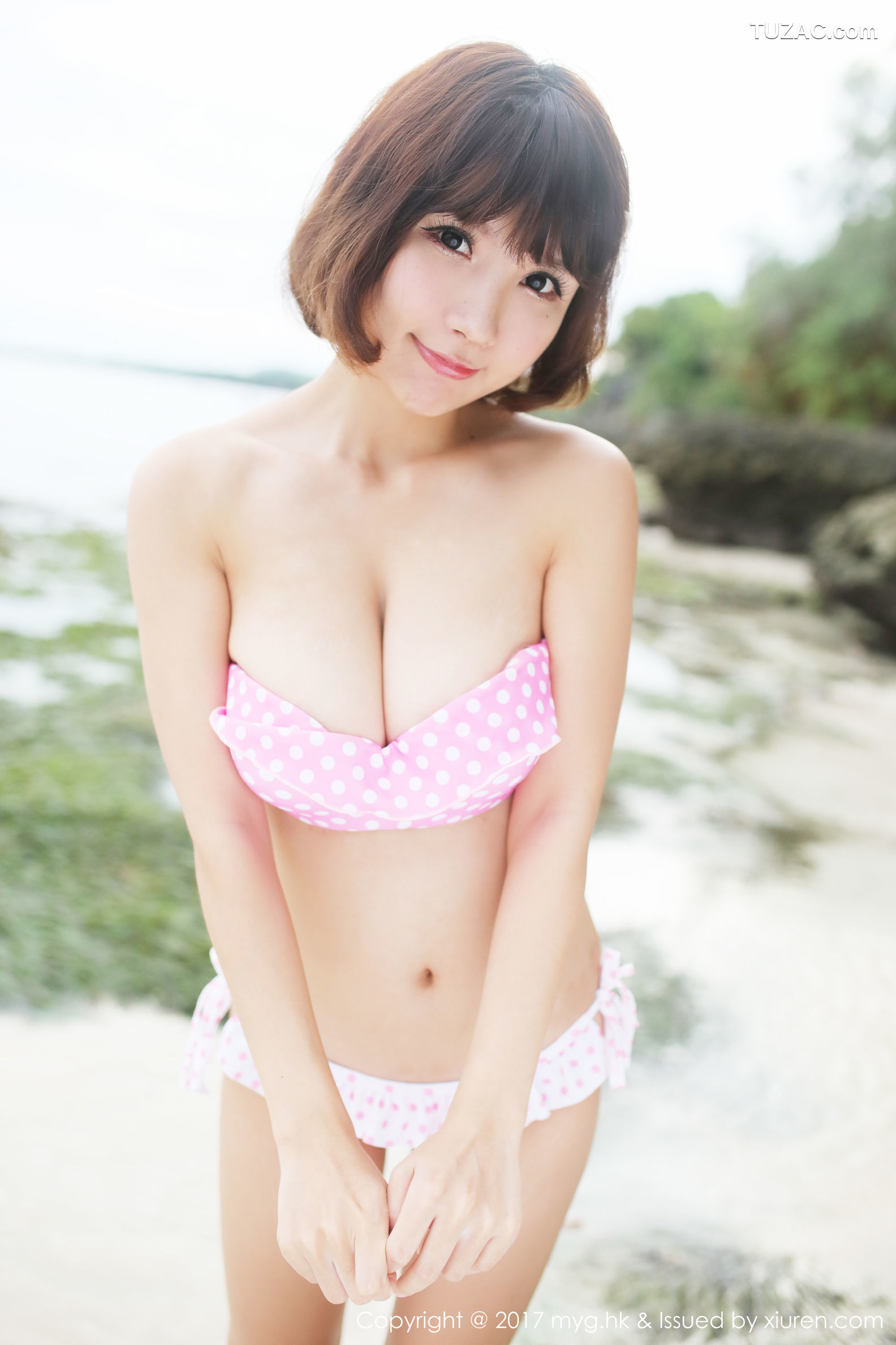 MyGirl美媛馆-267-晓茜Sunny-《海边波点式比基尼系列》-2017.10.26