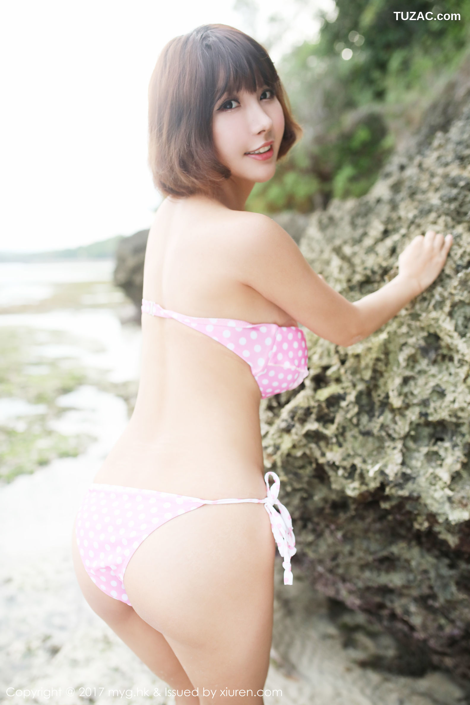 MyGirl美媛馆-267-晓茜Sunny-《海边波点式比基尼系列》-2017.10.26
