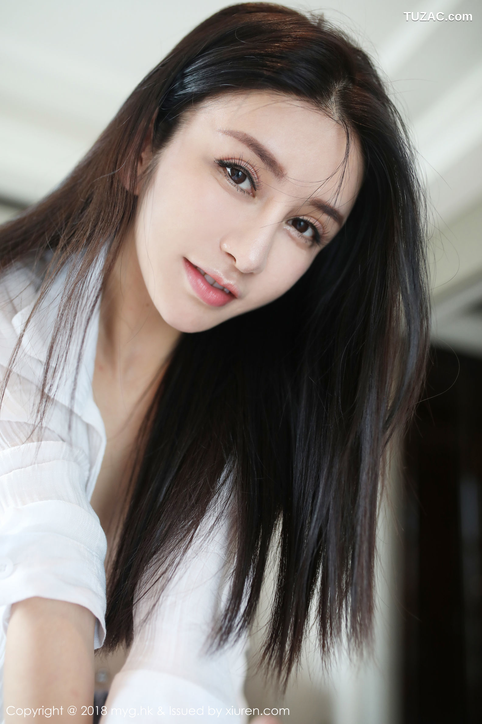 MyGirl美媛馆-319-李李七七喜喜-《衬衫-蕾丝以及变化的撩人姿势》-2018.09.25